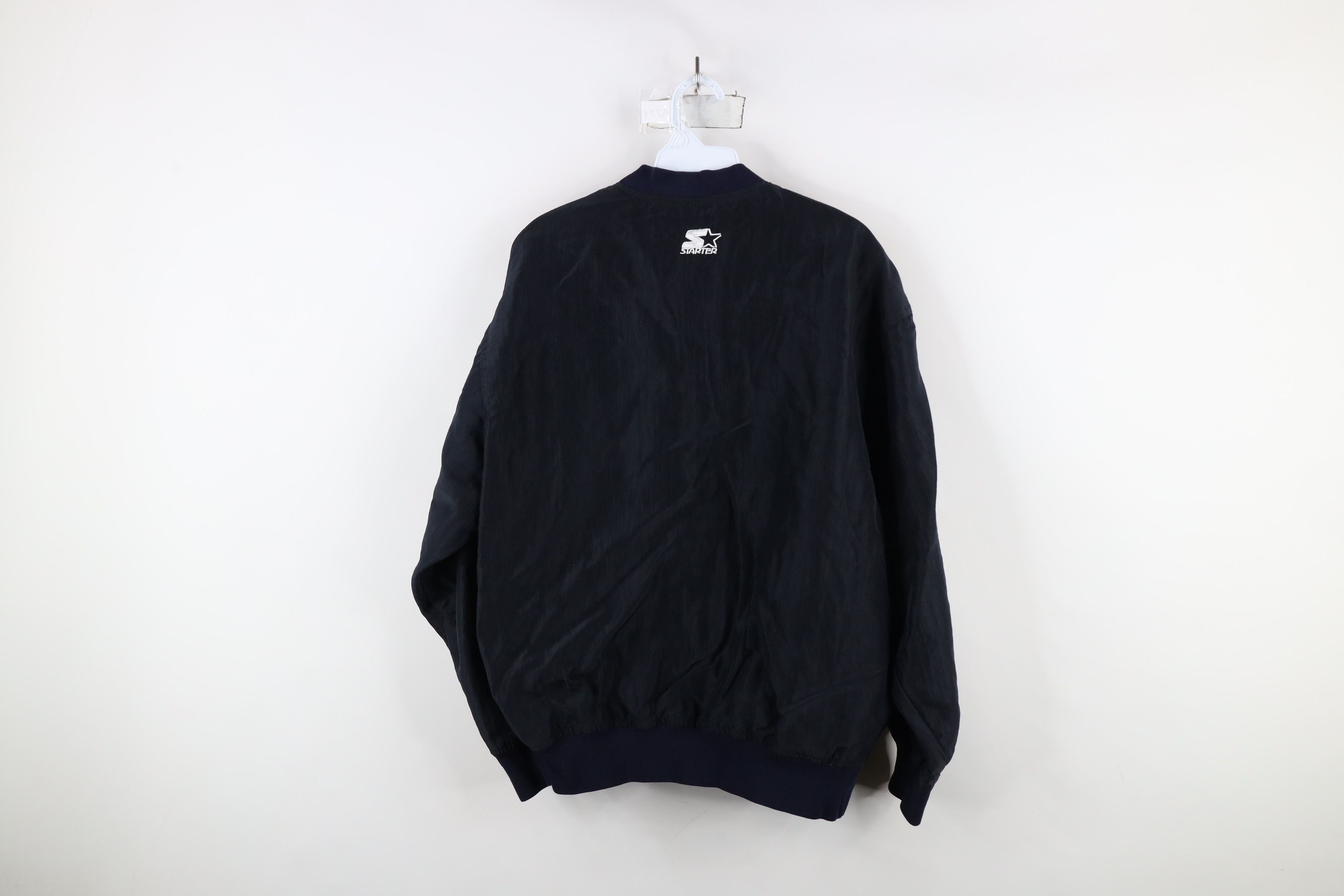 Starter × Vintage Vintage 90s Starter Blank Pullover Windbreaker Jacket Blue Size US M / EU 48-50 / 2 - 12 Thumbnail