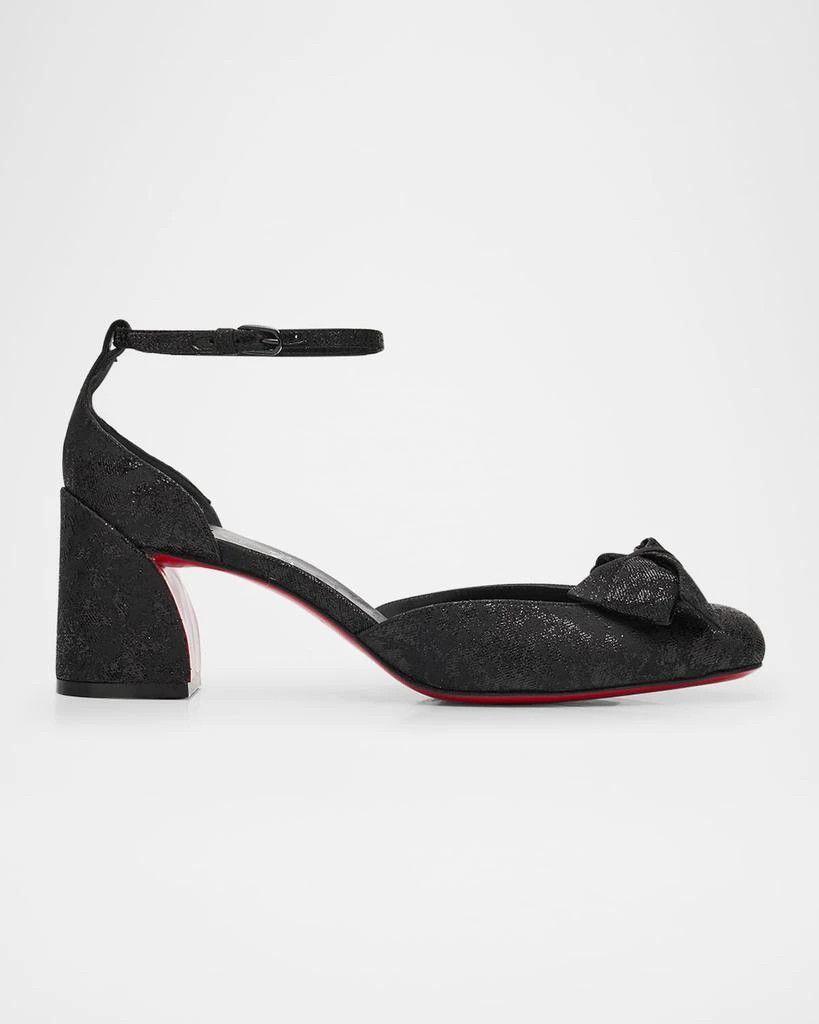 Christian Louboutin os11x0126 Jane Bow Pumps in Black Size US 9 / IT 39 - 1 Thumbnail