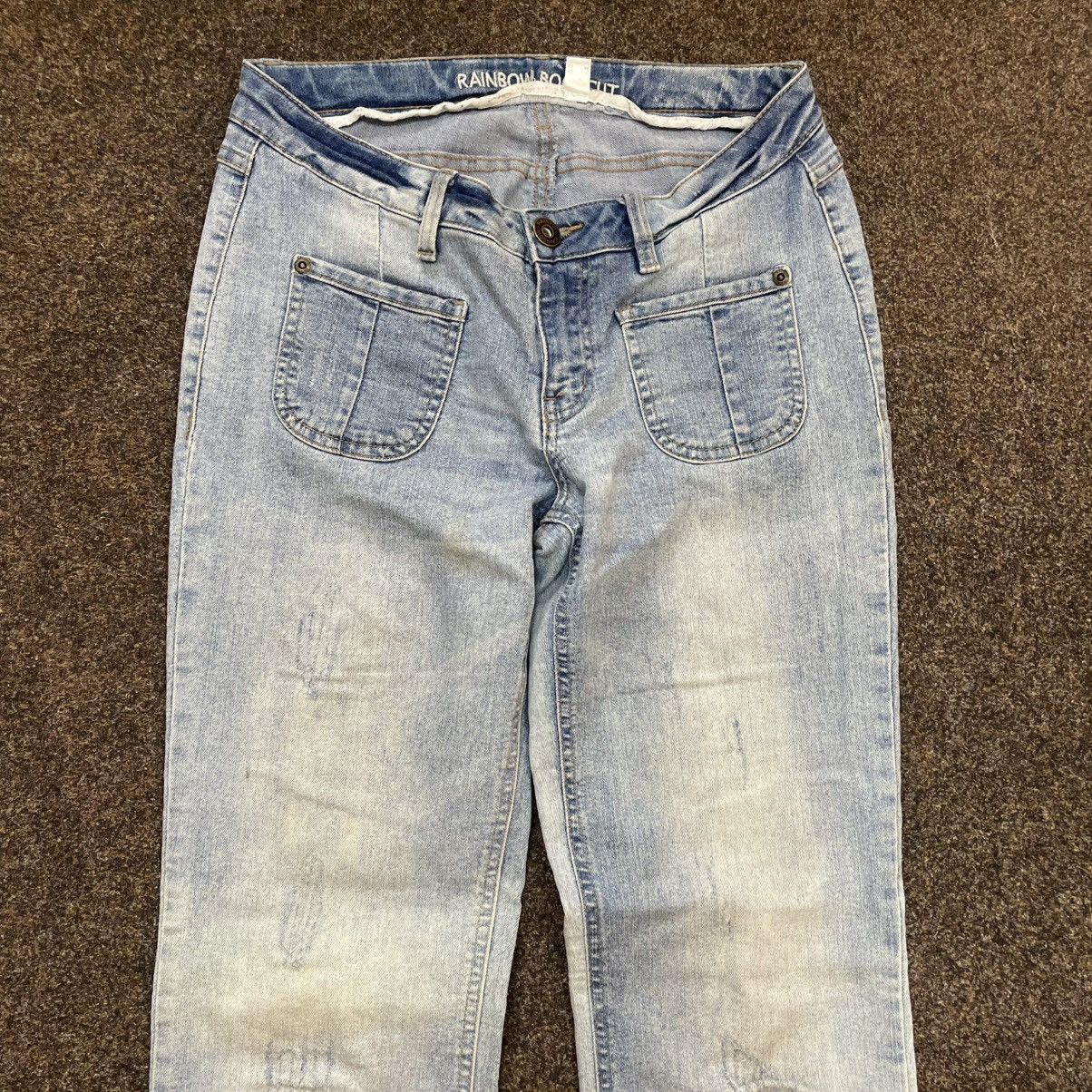 Vintage Vintage Y2K Flared Jeans Distressed Painted Hem Skate 32 Size US 32 / EU 48 - 4 Thumbnail