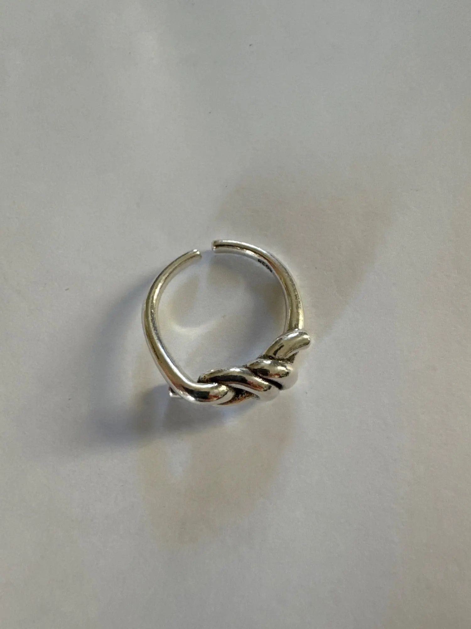 Sterling Silver Resizable S925 Sterling Silver Knots Ring Size ONE SIZE - 4 Thumbnail