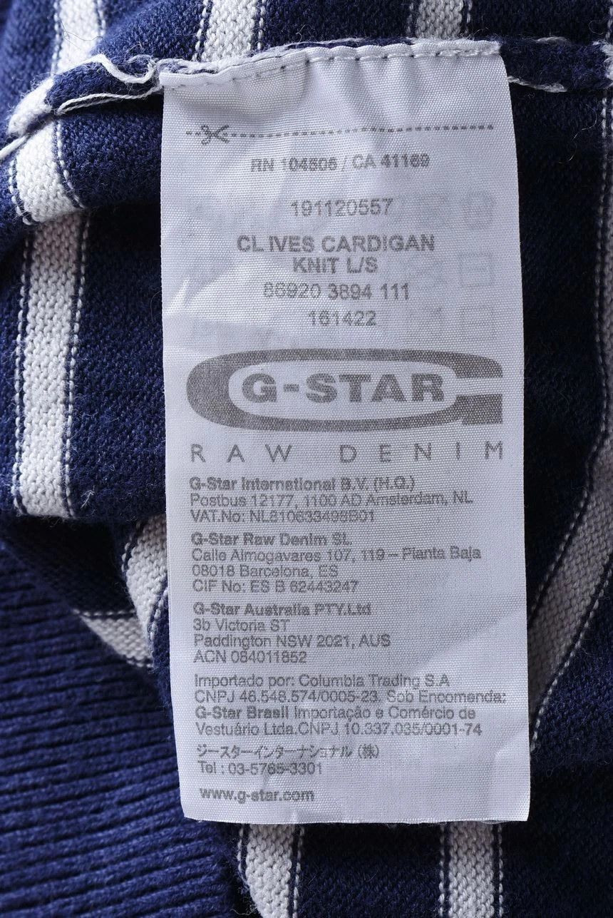 G-Star G-Star Raw Clives Striped Cardigan Knit Long Sleeve Top Size US M / EU 48-50 / 2 - 4 Thumbnail