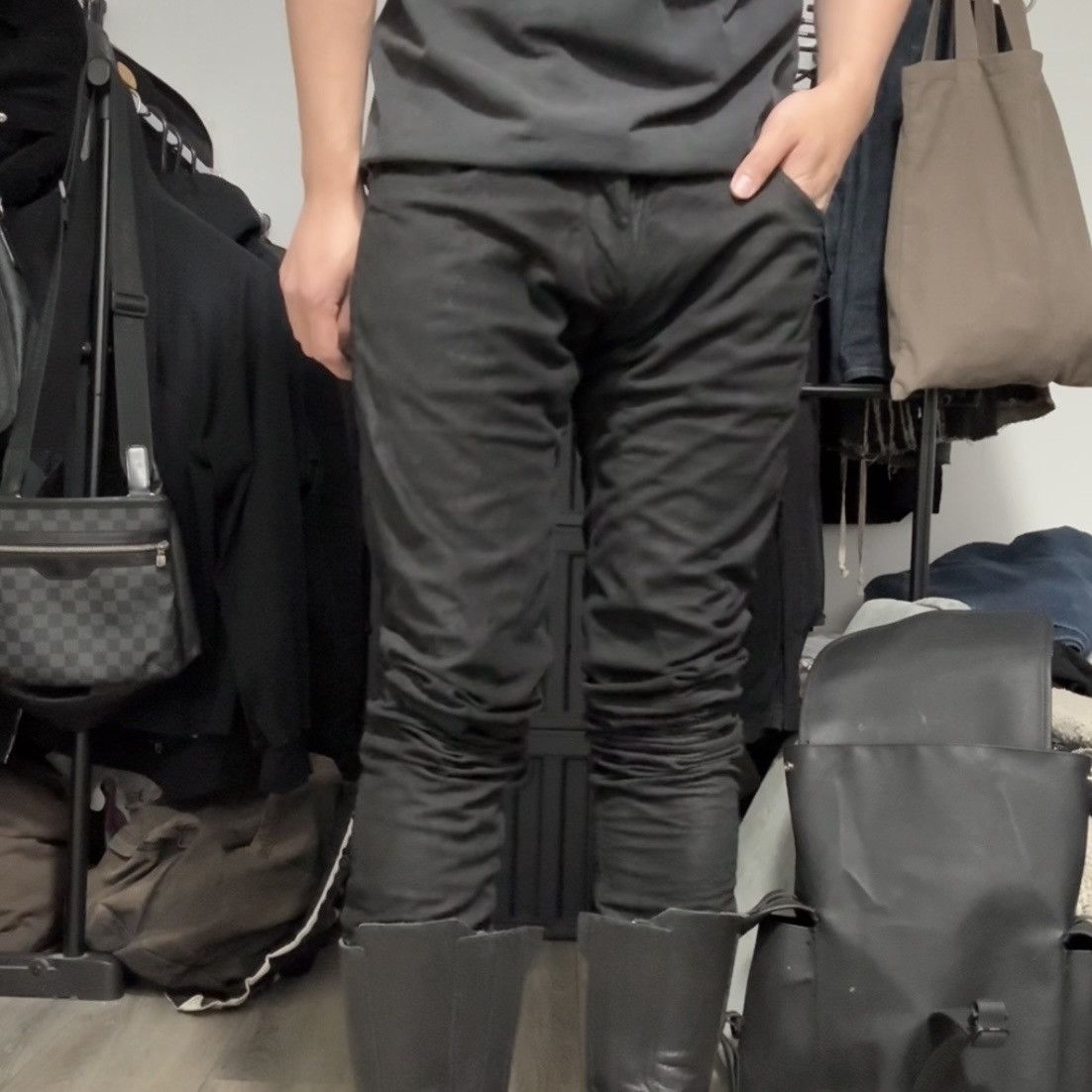 Rick Owens Olmar Lamb Leather Pants Size US 30 / EU 46 - 1 Thumbnail
