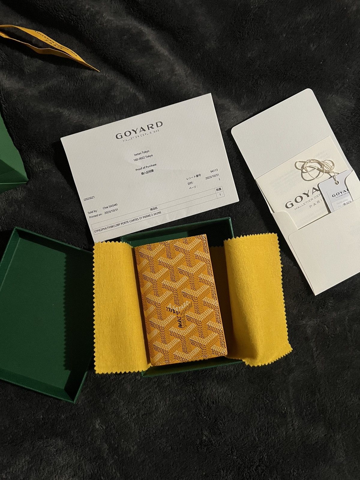 image of Goyard Saint Pierre Wallet Yellow, Men's