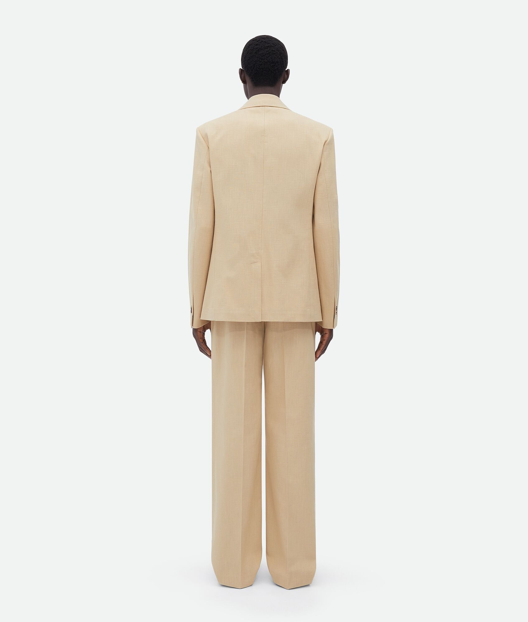Bottega Veneta o1n1vont1224 Textured Cotton Jacket in Beige Size US L / EU 52-54 / 3 - 3 Thumbnail