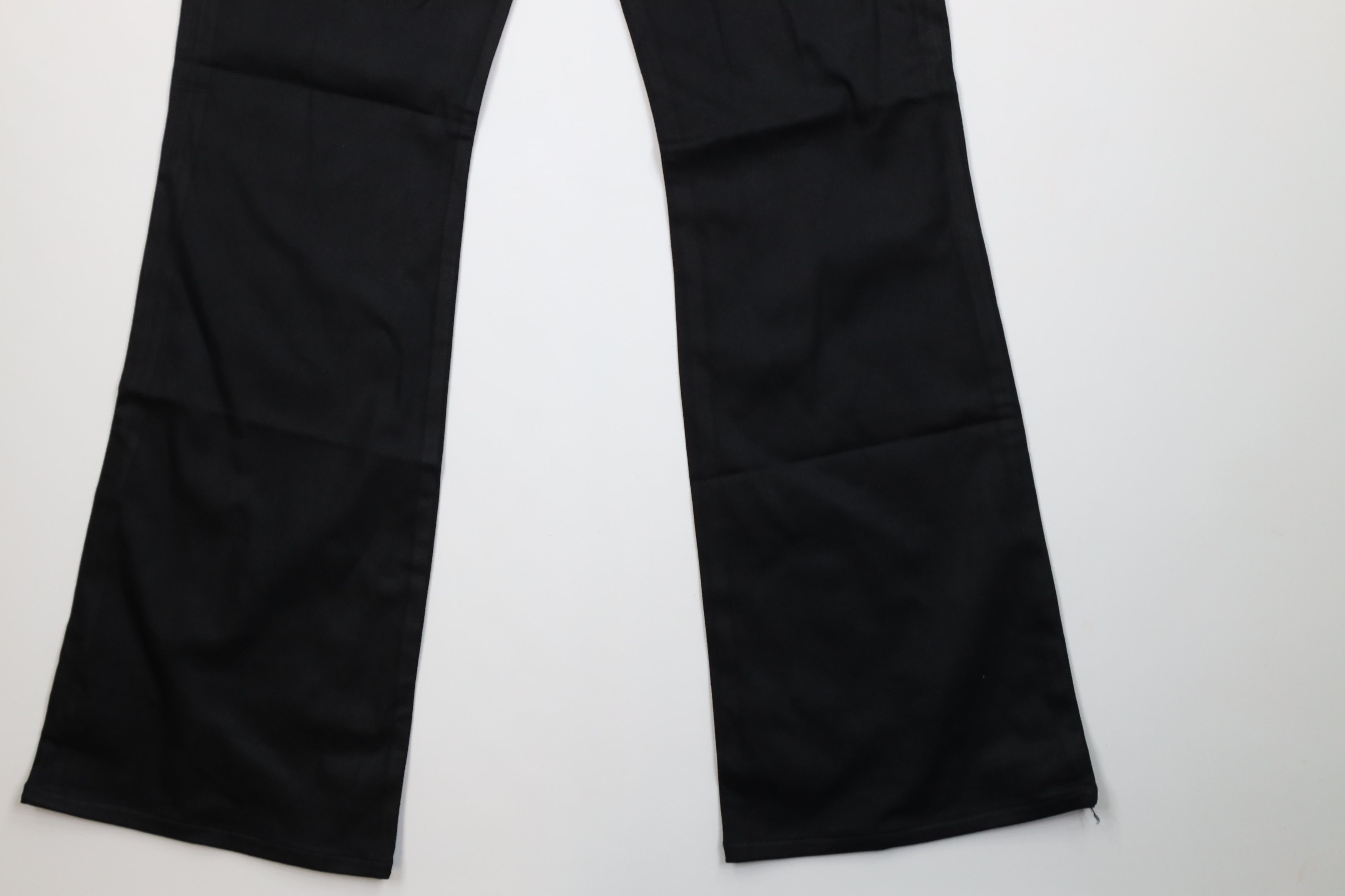 Von Dutch Vintage 90s Y2K Von Dutch Flared Wide Leg Pants Black USA Size 31" - 12 Thumbnail