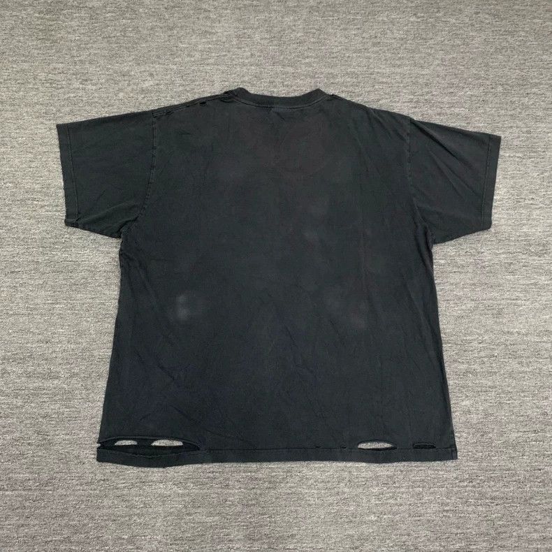 Balenciaga Balenciaga Black Wash Destroy the Earth Short Sleeve Size US XL / EU 56 / 4 - 2 Thumbnail