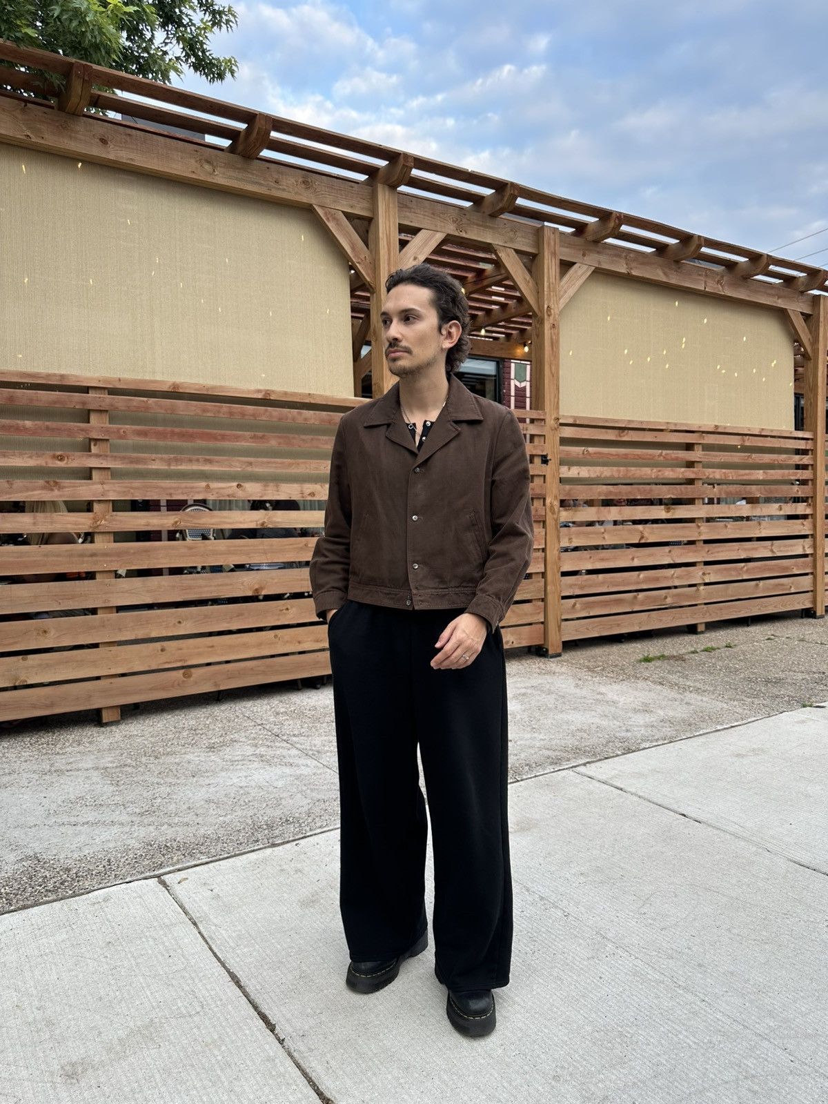 Second/Layer Second Layer Gabardine Shirt Jacket Brown Cropped Mens Size US M / EU 48-50 / 2 - 6 Thumbnail
