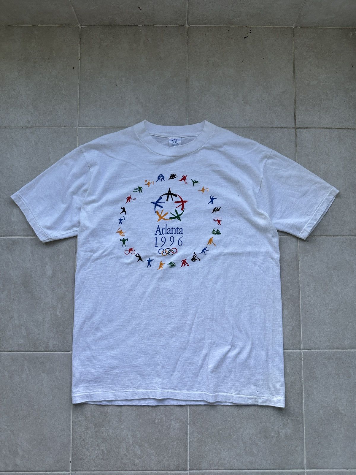 USA Olympics × Vintage Vintage Olympic USA "Atlanta 1996" T-shirt Size US XL / EU 56 / 4 - 1 Thumbnail