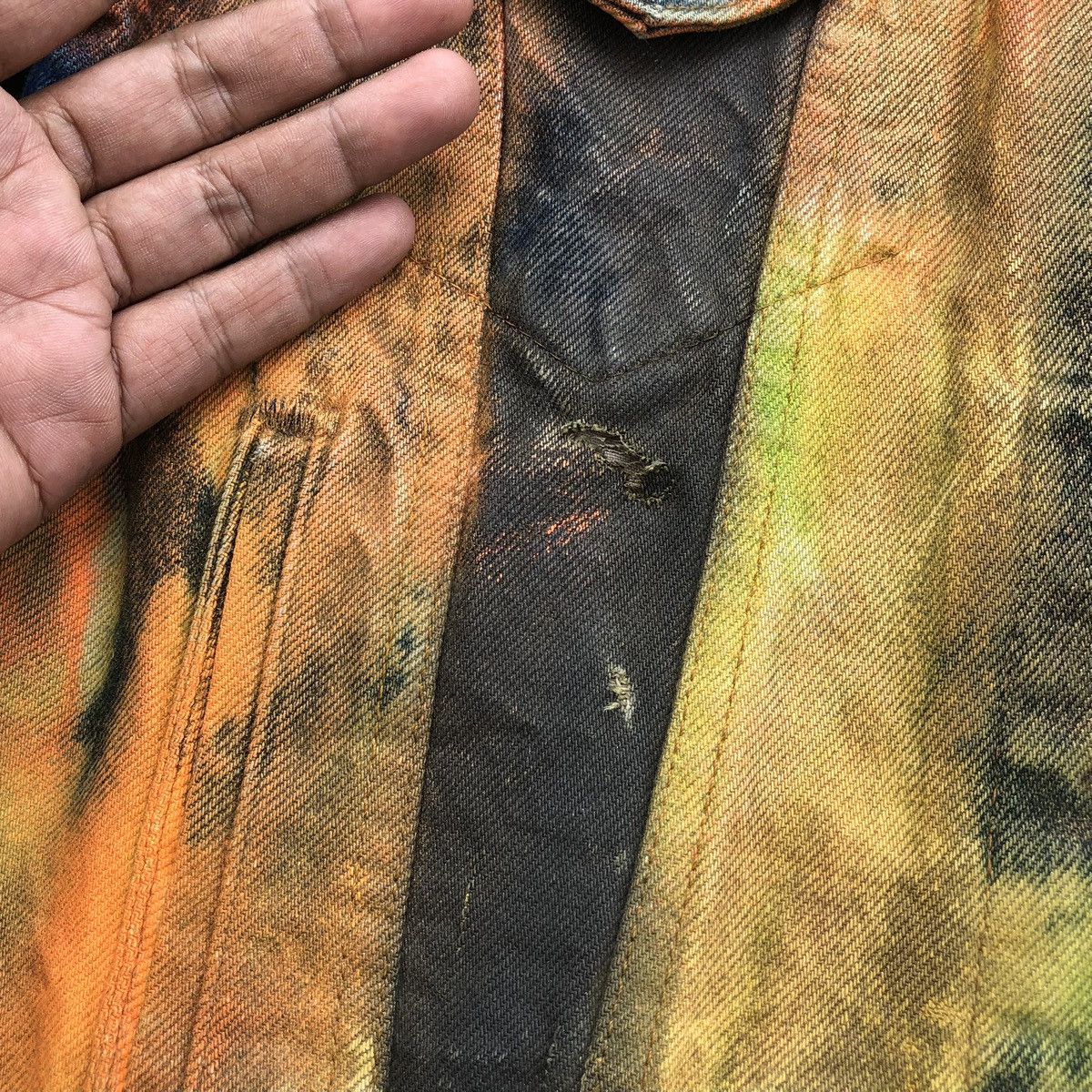 Levi's Vintage Clothing Vintage 80s Levis Custom Painted Distressed Denim Jacket 🇺🇸 Size US M / EU 48-50 / 2 - 14 Thumbnail