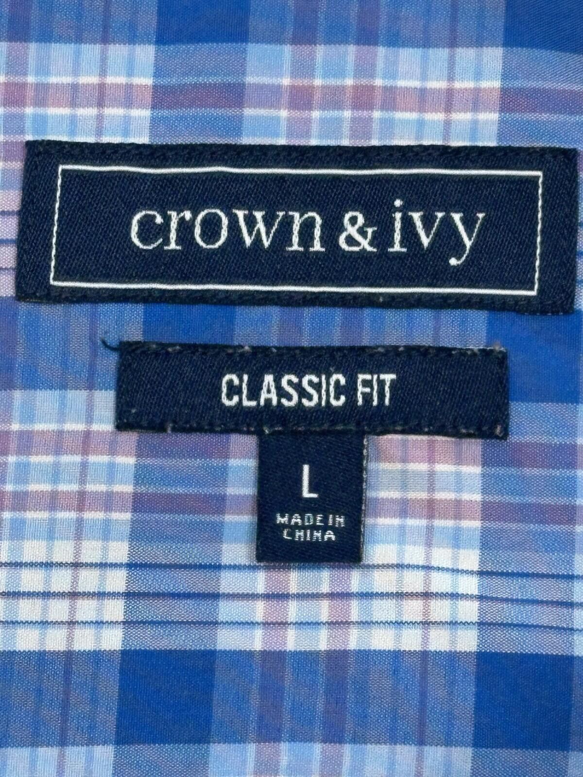 Other Crown Ivy Classic Fit Oxford Checked Button Up Blue Mens L Size US L / EU 52-54 / 3 - 6 Thumbnail