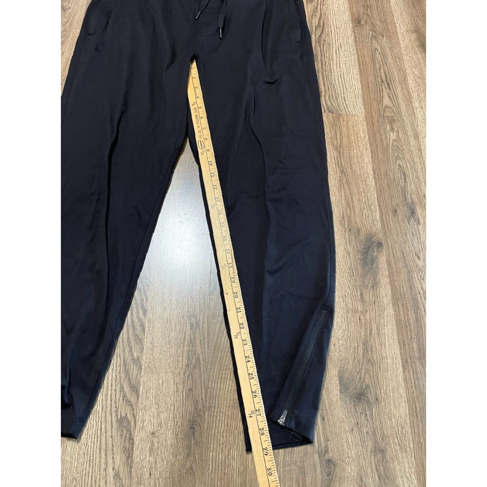 Vintage MONDETTA Pants Women L Black Capri Zip Ankle Tie Waist Casual 29 in Inseam Straight 3/4 Size 36" / US 14 / IT 50 - 5 Thumbnail