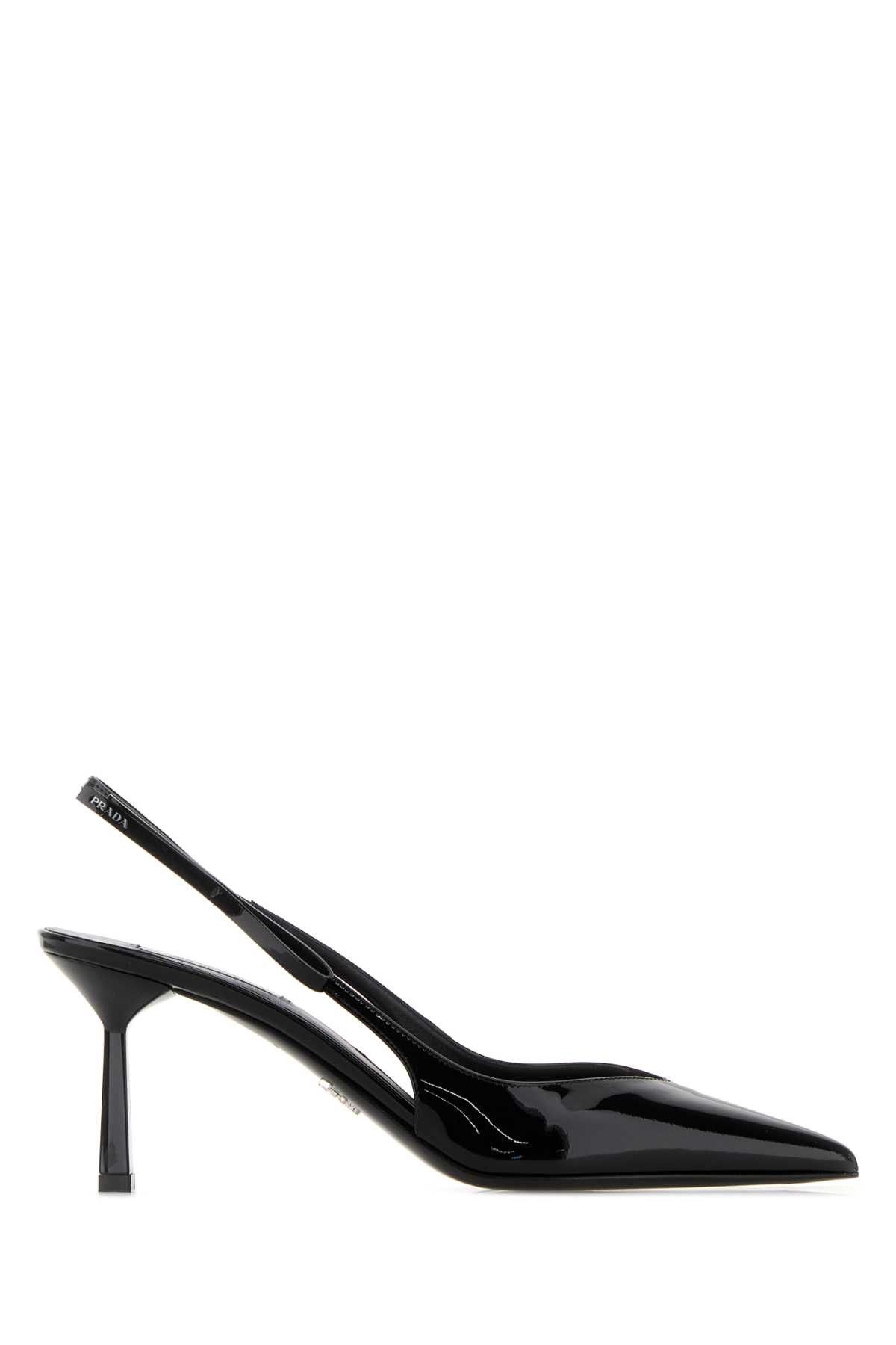 Prada Black Leather Pumps Size US 7.5 / IT 37.5 - 1 Thumbnail