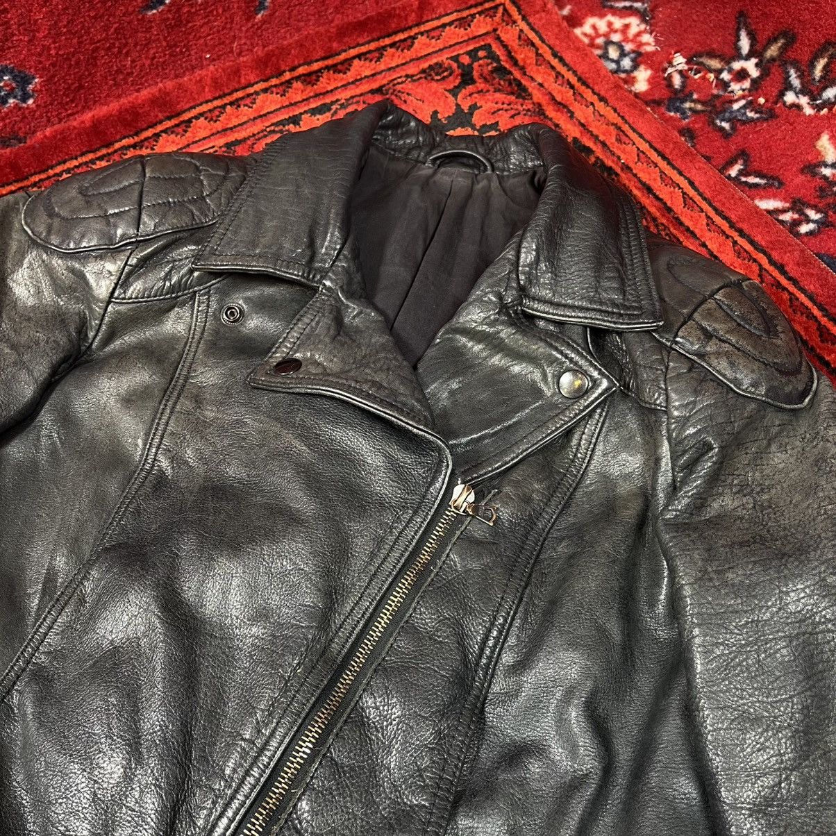 Acne Studios ACNE STUDIOS JEANS Leather Biker Jacket CLARE Shoulder Pads Size L / US 10 / IT 46 - 3 Thumbnail