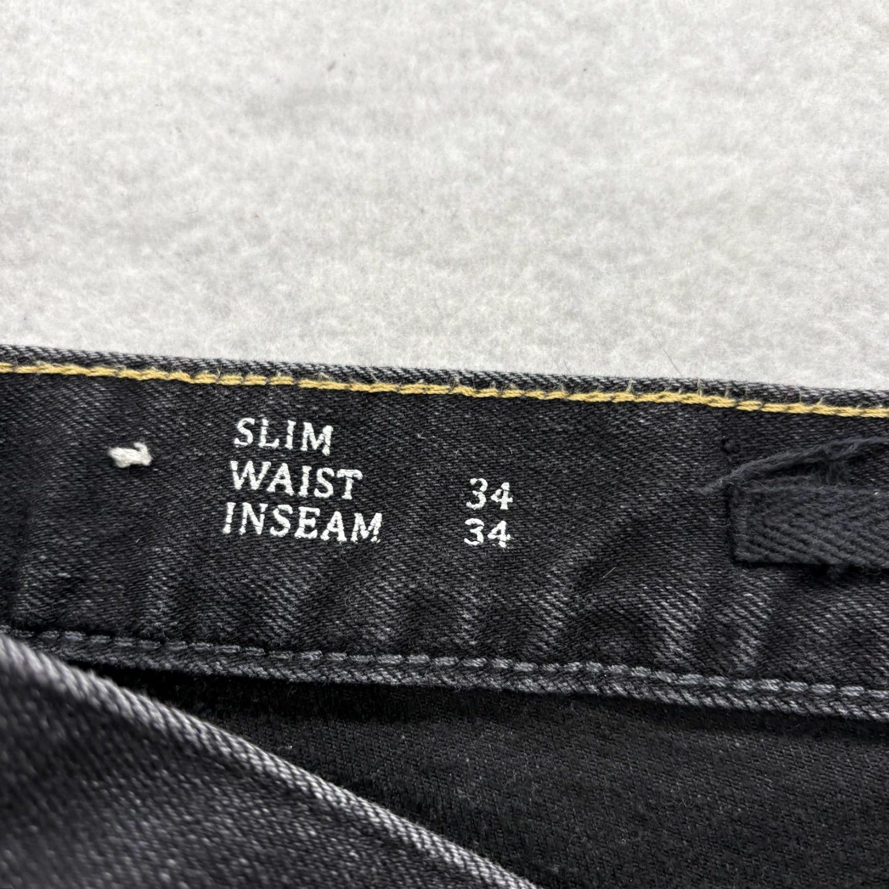 Banana Republic Banana Republic Traveler Jeans Mens 34x34 Gray Charcoal Wash Slim Stretch Denim Jeans Mens 34 Gray Slim Traveler Denim Logo Pocket Charcoal Wash Size US 34 / EU 50 - 4 Thumbnail