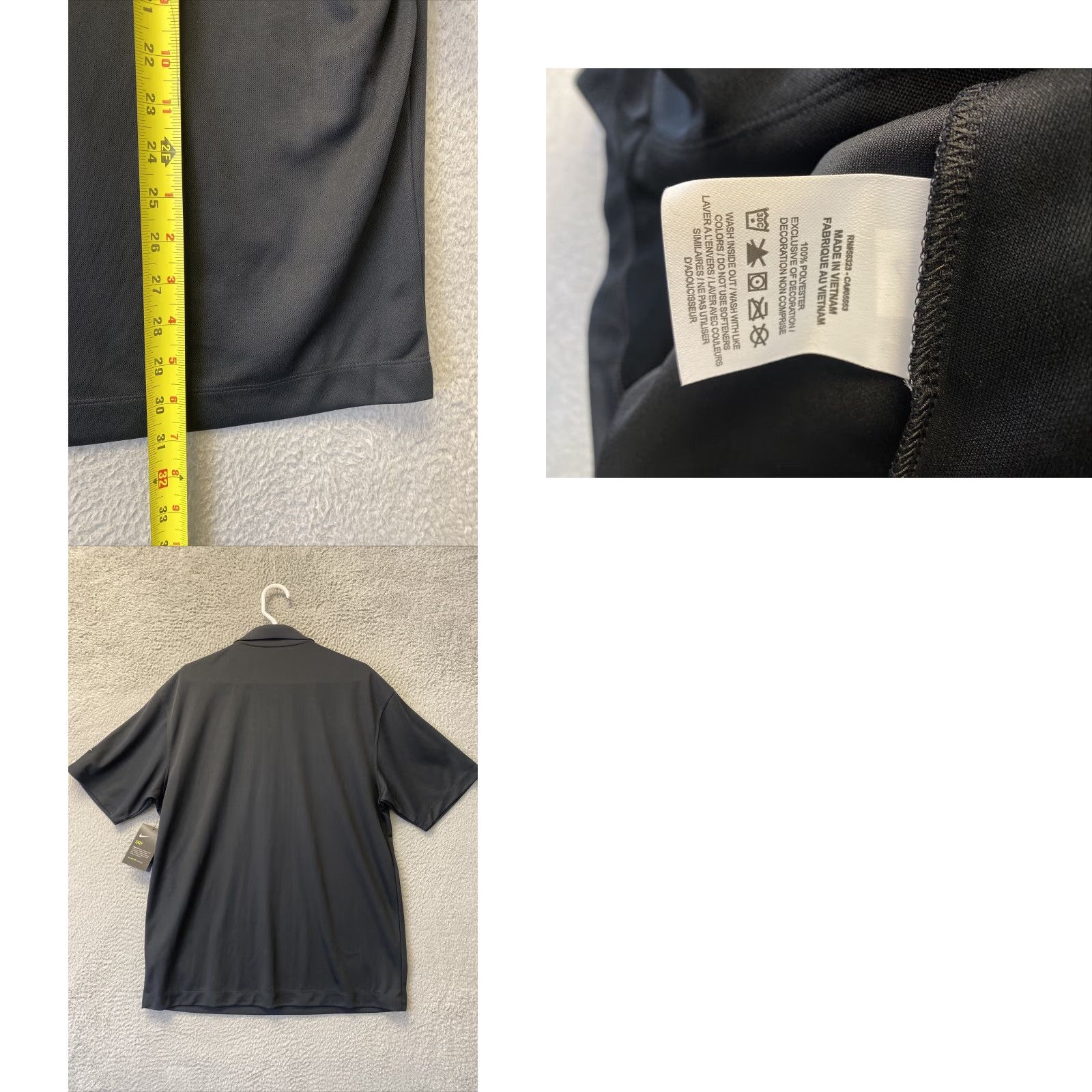 Nike Nike Dri Fit Golf Polo Shirt Black Standard Fit Short Sleeve Men's Large /110-40 Size US L / EU 52-54 / 3 - 8 Thumbnail