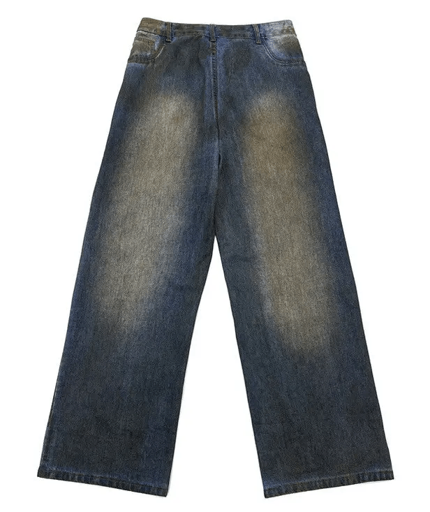 Japanese Brand × Vintage Avant garde reverse front dirty mud dyed jeans pants Size US 34 / EU 50 - 8 Thumbnail