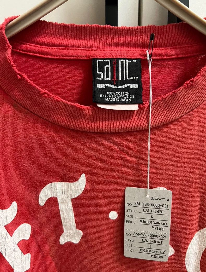 Saint Michael Saint Michael Broken hole, washed to make old long sleeves Size US S / EU 44-46 / 1 - 5 Thumbnail