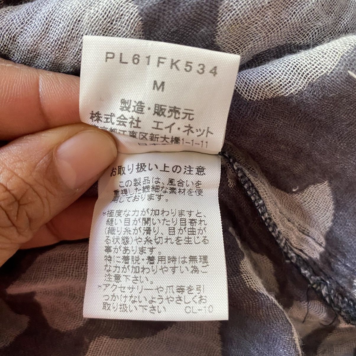 Issey Miyake Plantation Gray Floral Sheer Cap Sleeve Top Size M / US 6-8 / IT 42-44 - 16 Thumbnail