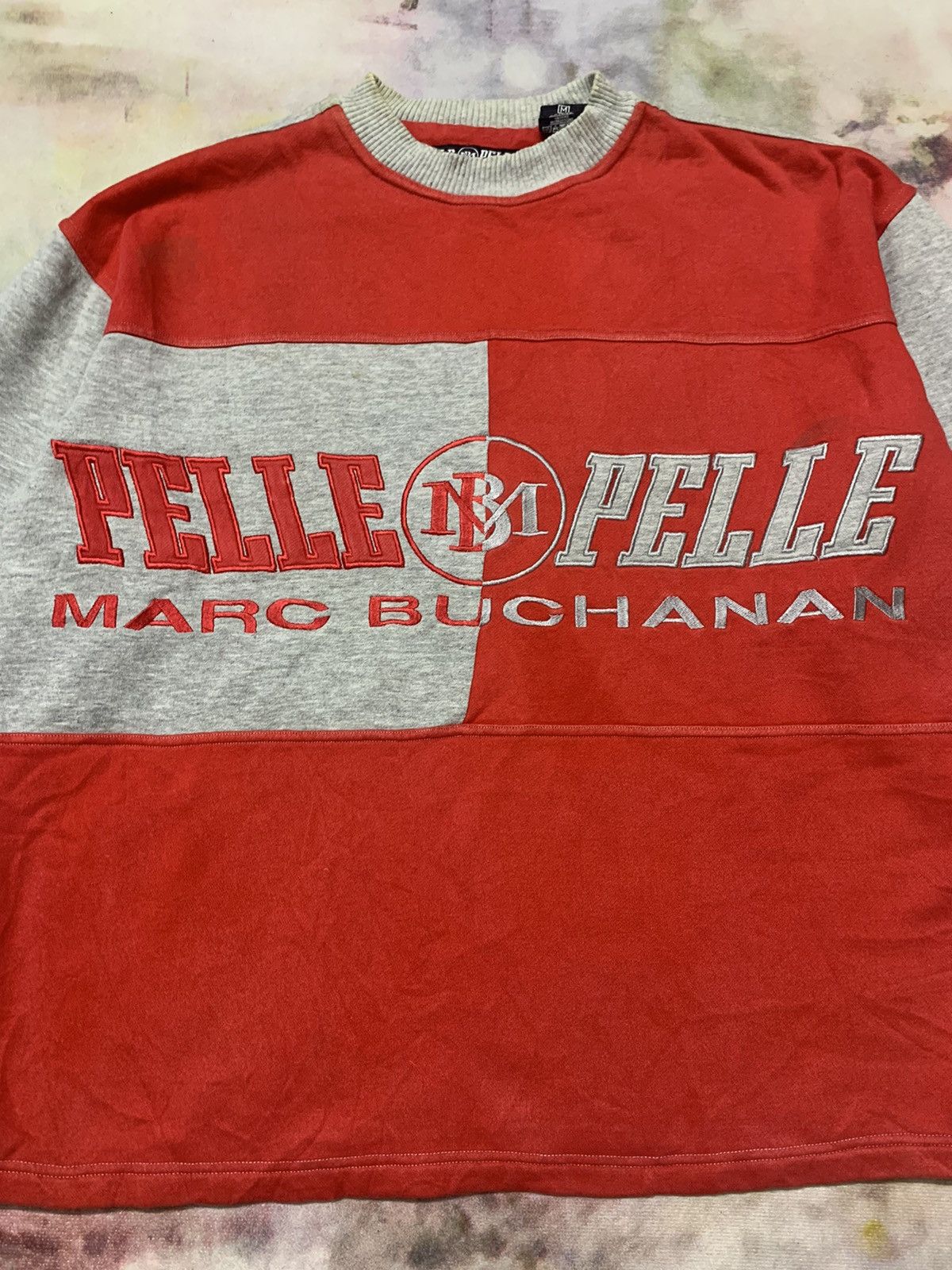 Marc Buchanan Vintage Pelle Pelle Marc Buchanan sweatshirt Size US L / EU 52-54 / 3 - 3 Thumbnail