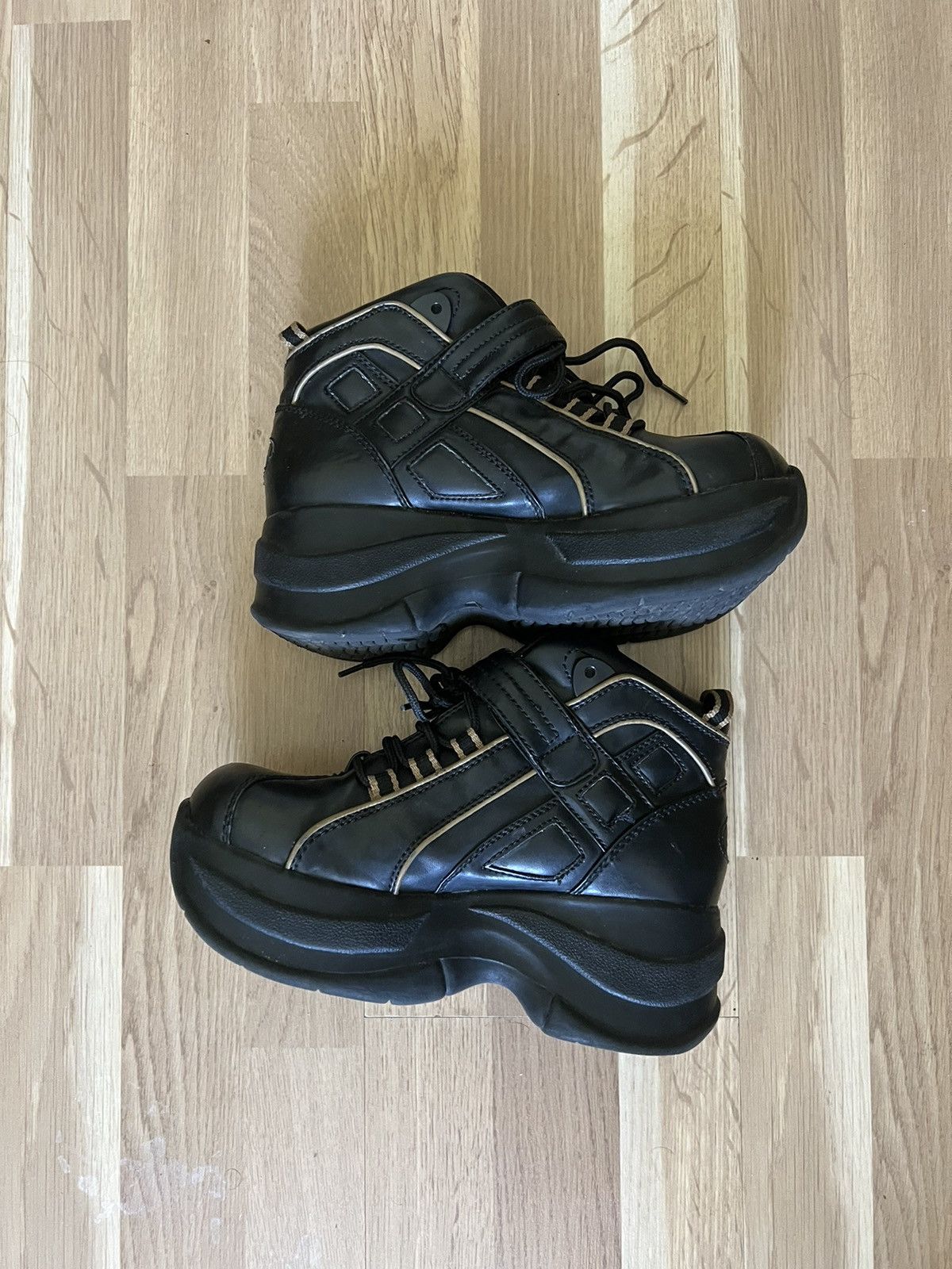 Vintage New rock leather boots vintage high platform avant garde Size US 8.5 / IT 38.5 - 10 Thumbnail