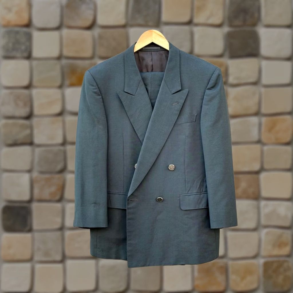 Lanvin LANVIN Double Suit Setup Green Jacket Pants Size M Men's Formal Size 40R - 1 Thumbnail