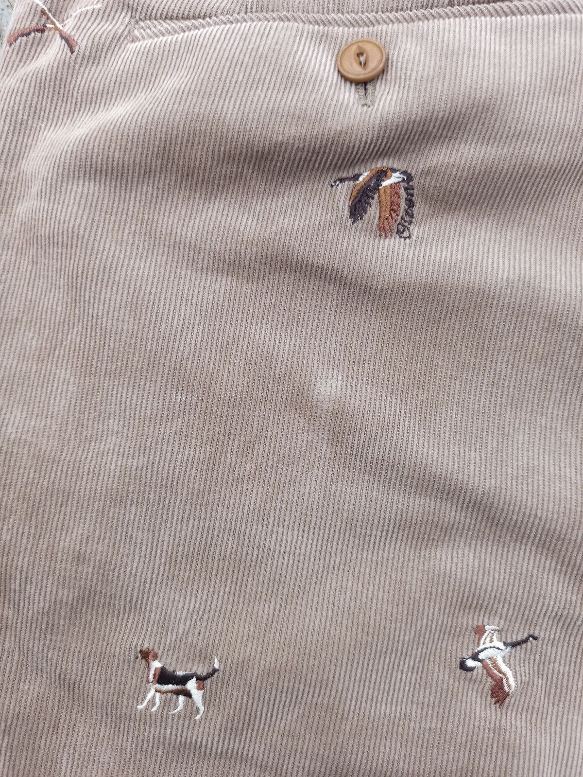 Japanese Brand Olzen corduroy with animal tile Size 24" / US 00 / IT 34 - 17 Thumbnail