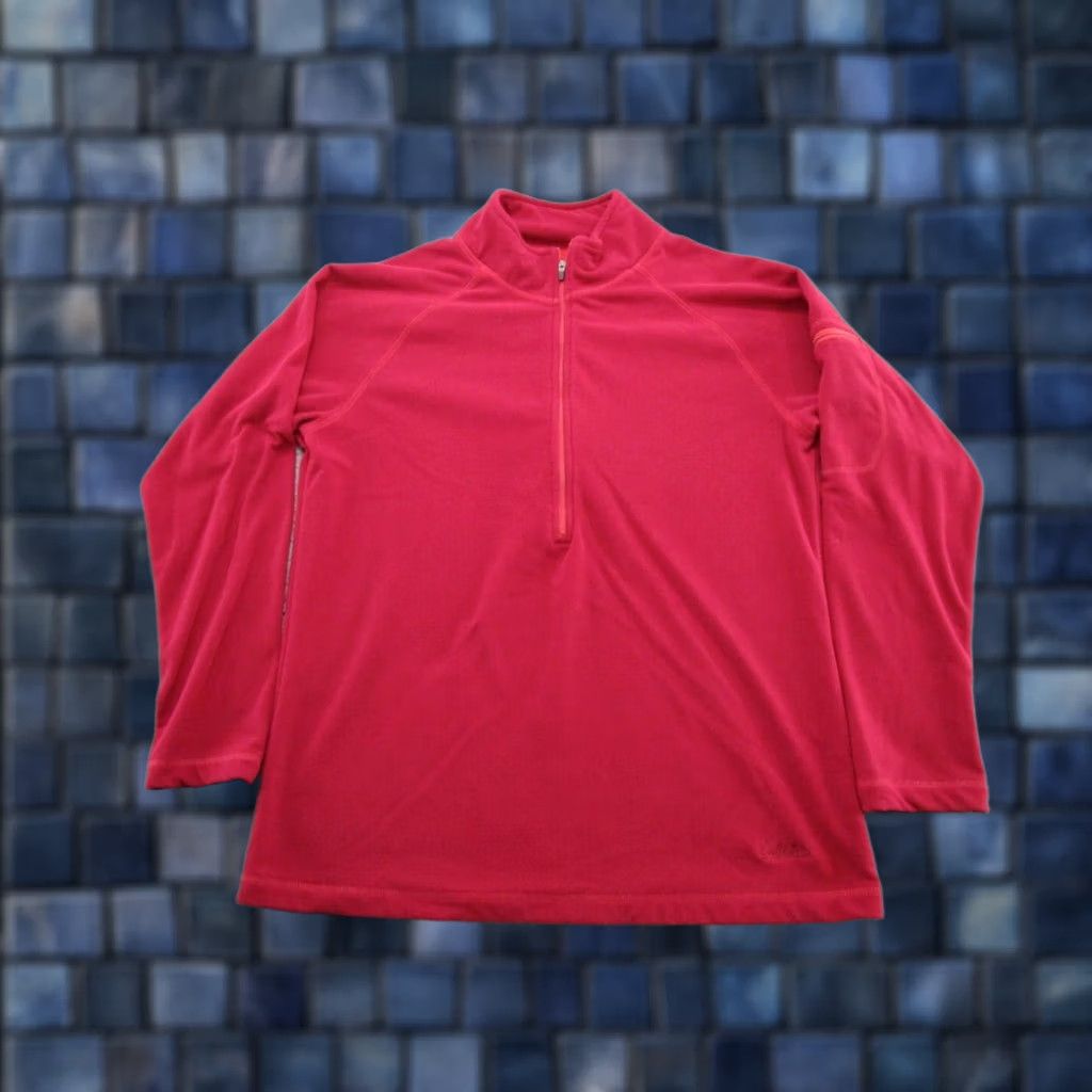 Vintage Cabela's Fleece Women’s Red 1/4 Zip Jacket Shirt Pullover Size L Outdoor Hike Womens Size L / US 10 / IT 46 - 1 Thumbnail