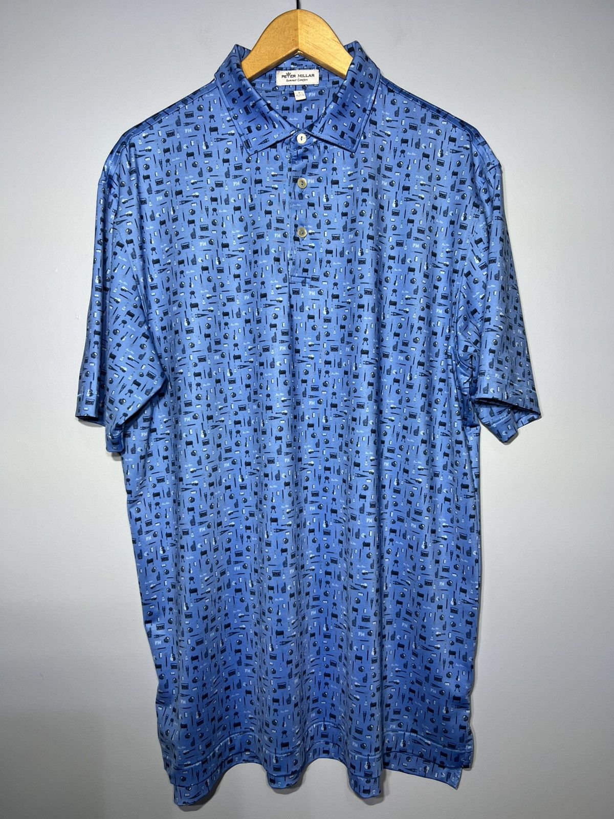 Peter Millar Peter Millar Polo Summer Comfort Golf BBQ Tailgate Print Size US L / EU 52-54 / 3 - 2 Thumbnail