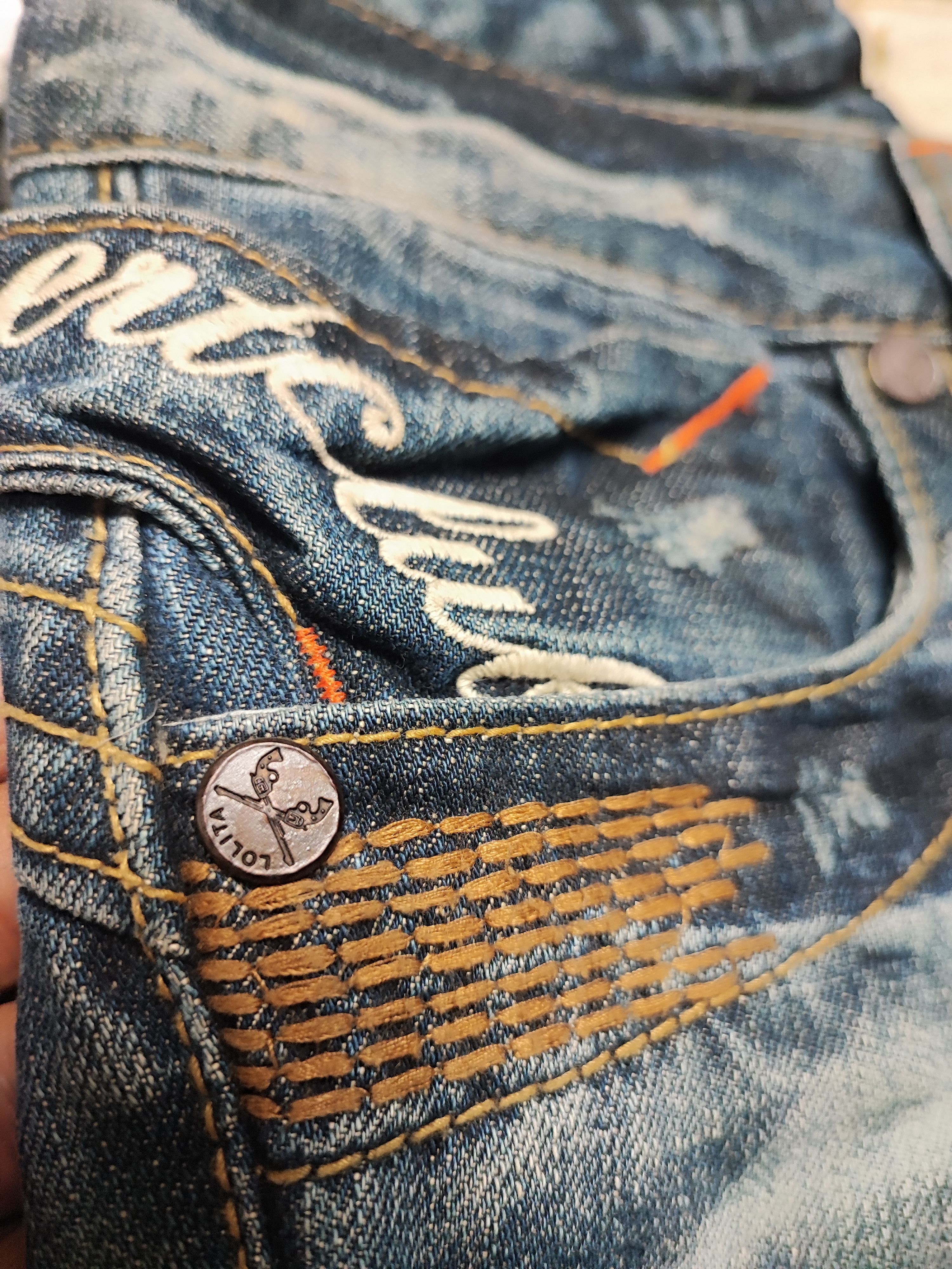 If Six Was Nine Vintage Japanese Flare Lolita Jeans Size 28" / US 6 / IT 42 - 12 Thumbnail