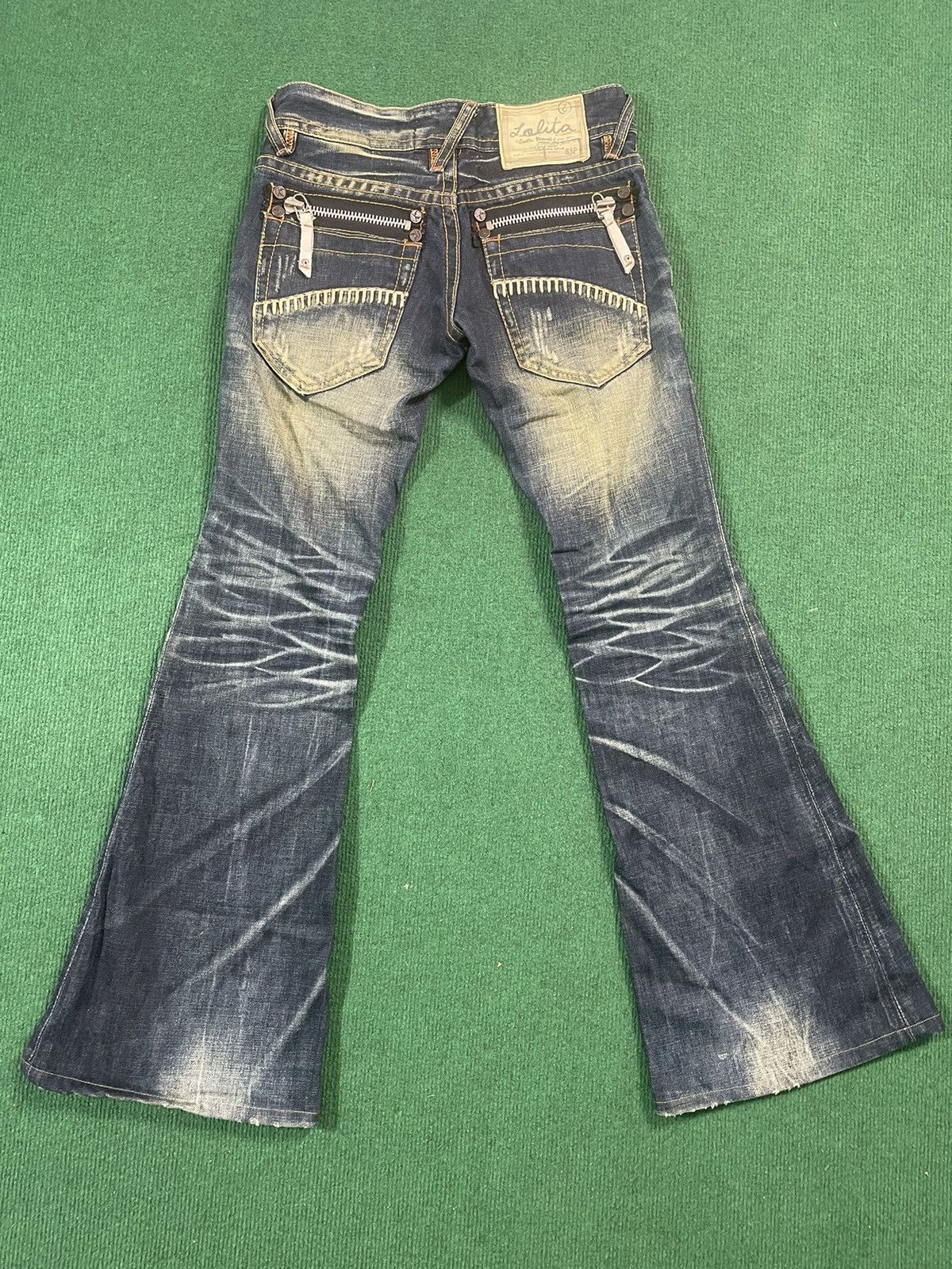 Japanese Brand Distressed Lolita Japanese Jeans Flair Cut Size US 30 / EU 46 - 1 Thumbnail