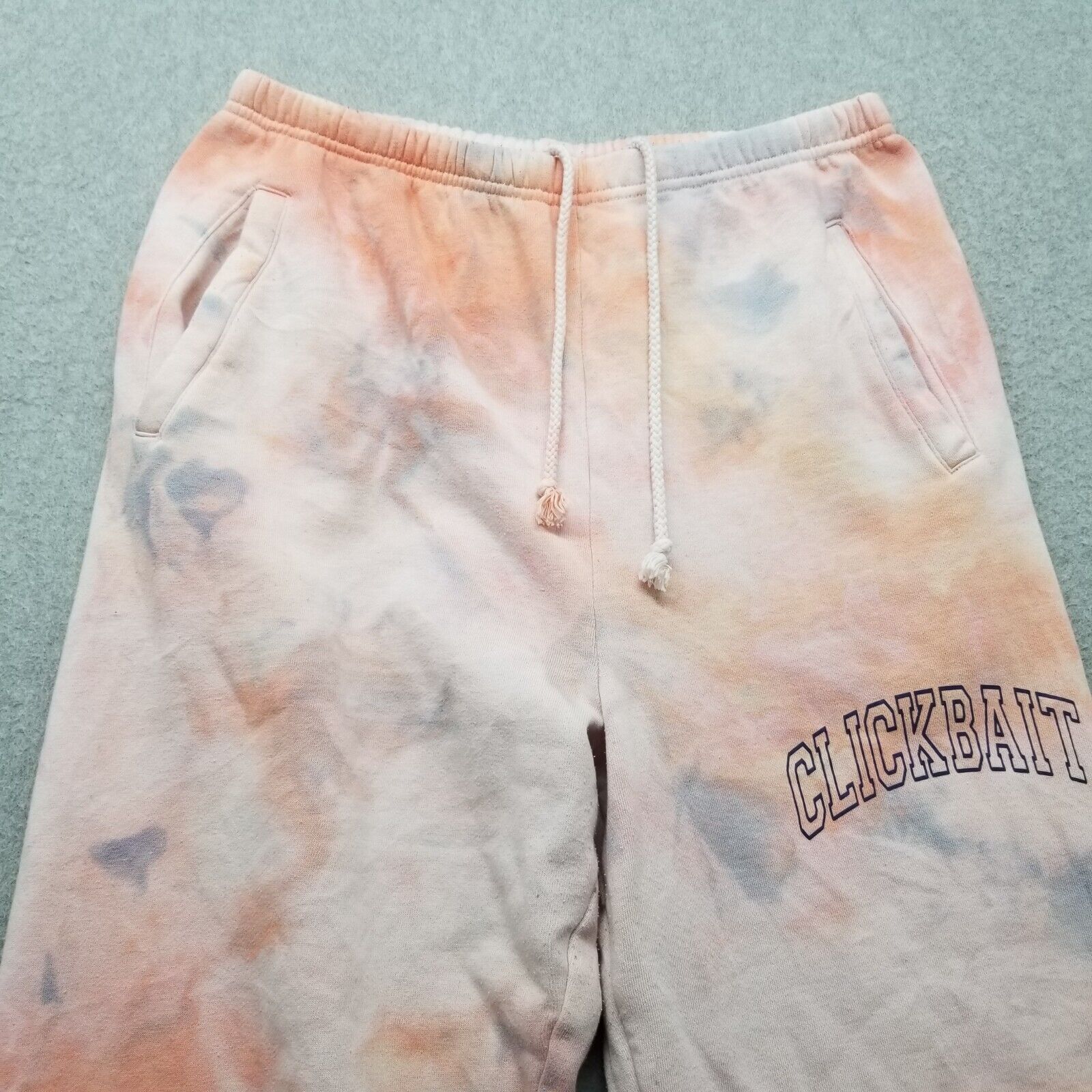 Other Clickbait Pants Womens Tie Dye Pockets Spell Out Logo Jogger Size 28" / US 6 / IT 42 - 4 Thumbnail