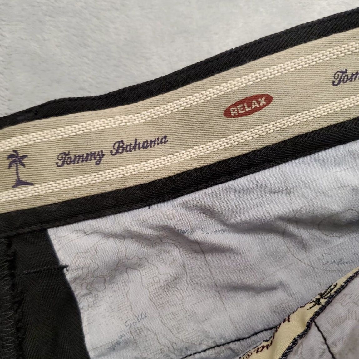Tommy Bahama Tommy Bahama Shorts Mens 36 Black Pleated 100% Silk Casual Outdoor Chino Golf Size US 36 / EU 52 - 3 Thumbnail