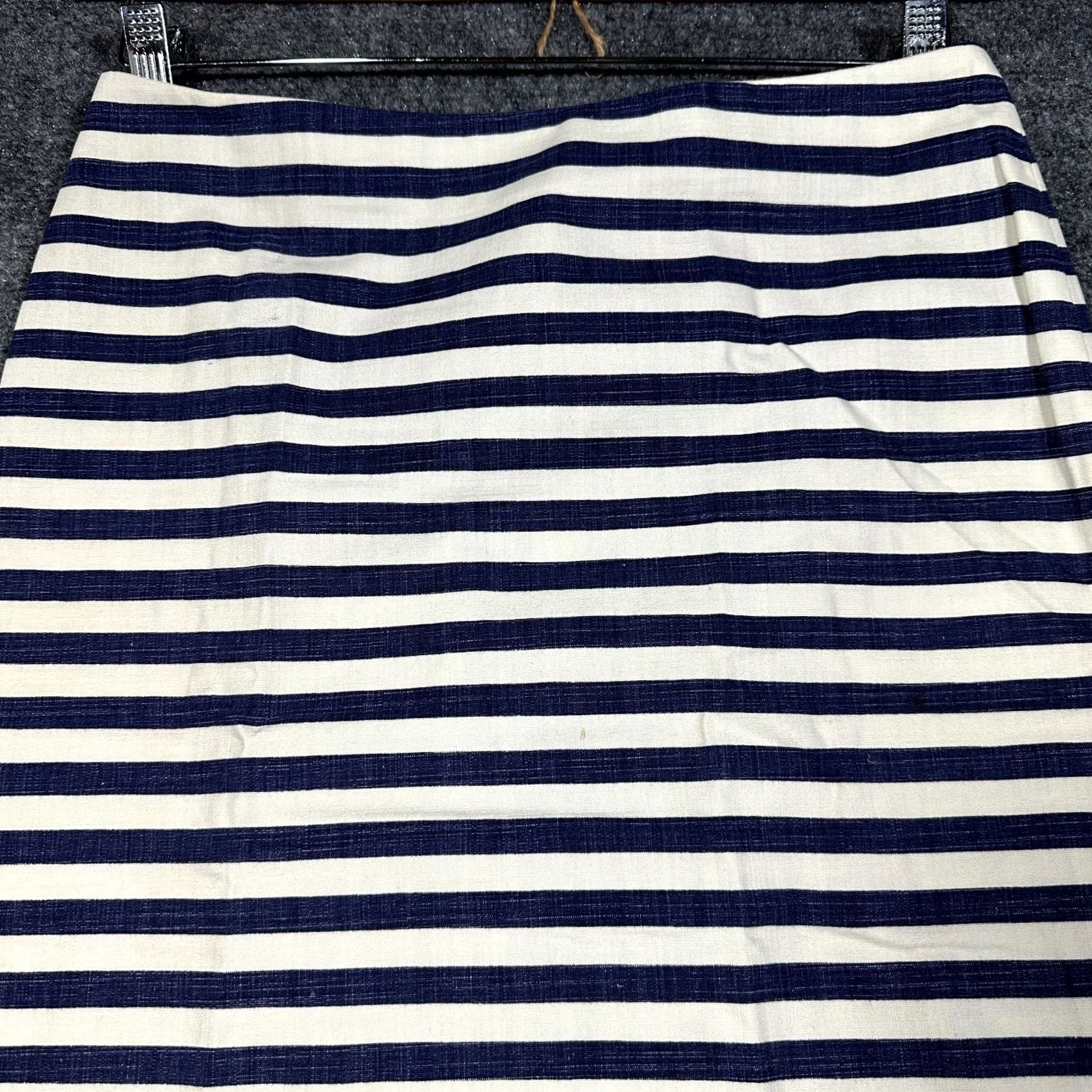 Talbots Talbots Skirt Womens 2 Petite Striped Midi Cotton Back Zip Vent Multicolor Small Careers? Size 26" / US 2 / IT 38 - 3 Thumbnail