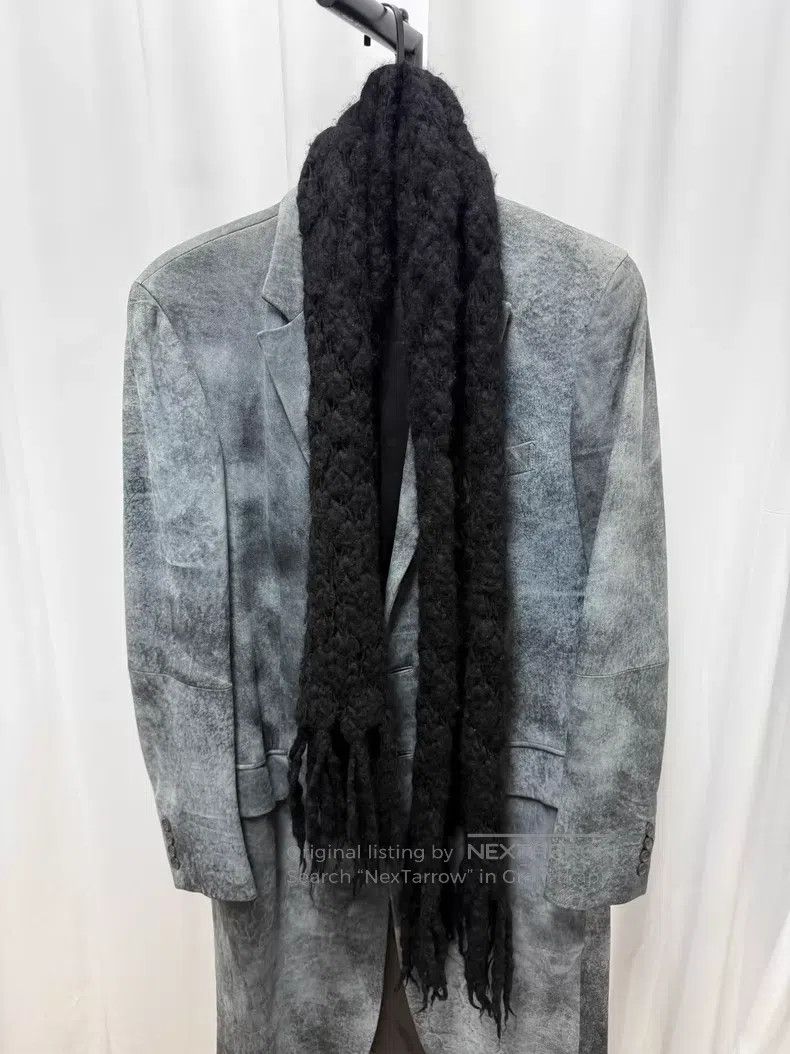 Yohji Yamamoto Yohji Yamamoto Wool Heavy Dark Scarf Size ONE SIZE - 1 Thumbnail