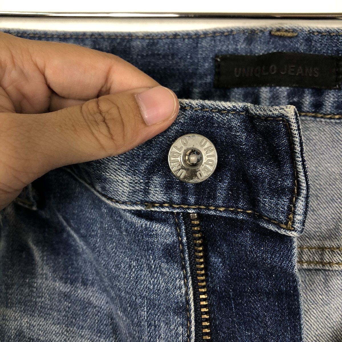 Japanese Brand 🔥RARE PUNK STYLE DISTRESSED DENIM UNIQLO JEANS JAPAN MADE Size US 34 / EU 50 - 13 Thumbnail