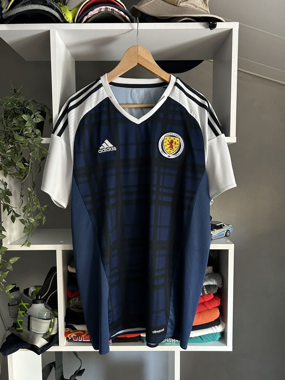 Adidas Adidas SCOTLAND 2016/17 HOME Jersey Size US XL / EU 56 / 4 - 1 Thumbnail