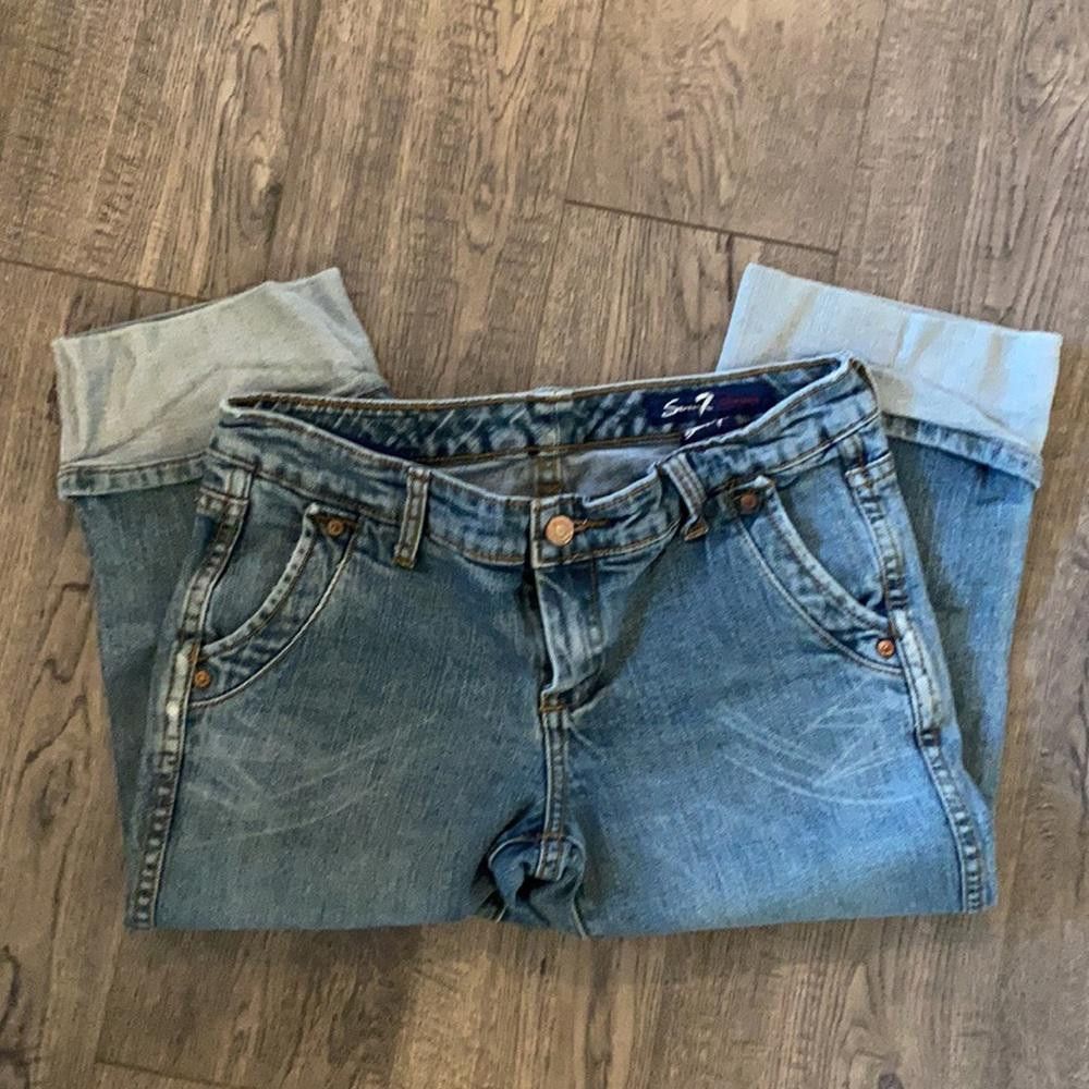 Studio Seven Seven7 Premium Capri Cuffed Jeans, Size 27 Size 27" / US 4 / IT 40 - 4 Thumbnail