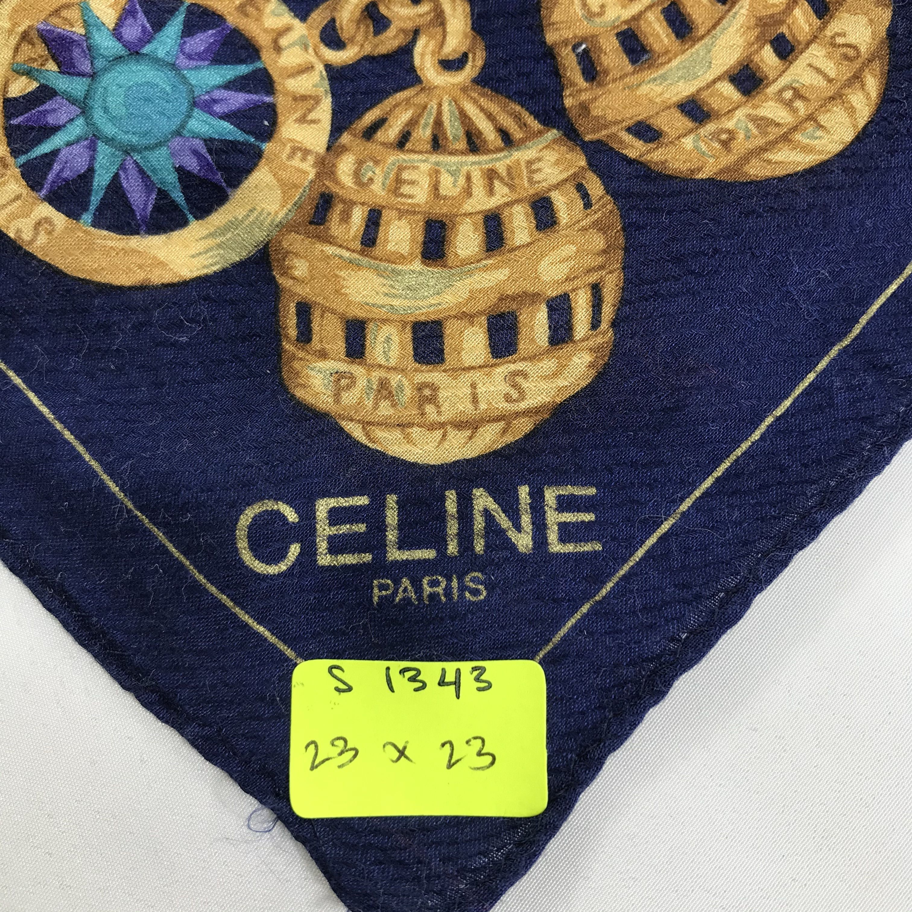 Celine × Vintage Celine Bandana / Handkerchief / Neckerchief - S1343 Size ONE SIZE - 5 Thumbnail