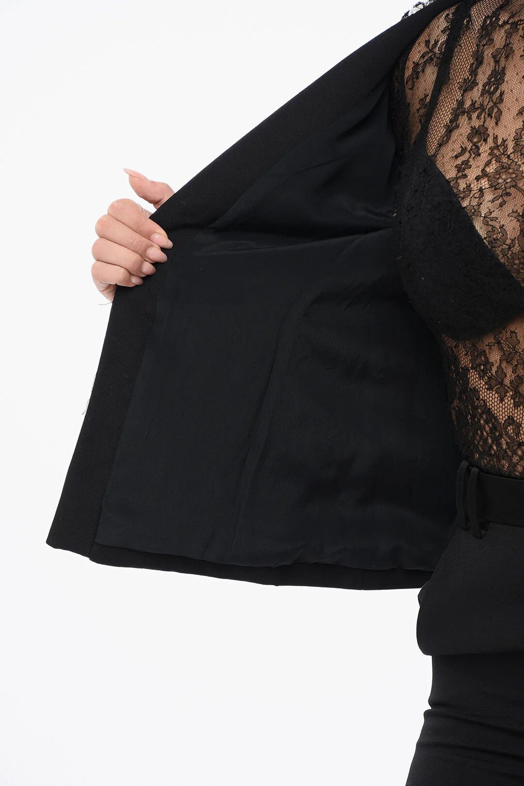 Balmain og1mm0326 Collarless Blazer in Black Size XS / US 0-2 / IT 36-38 - 5 Thumbnail