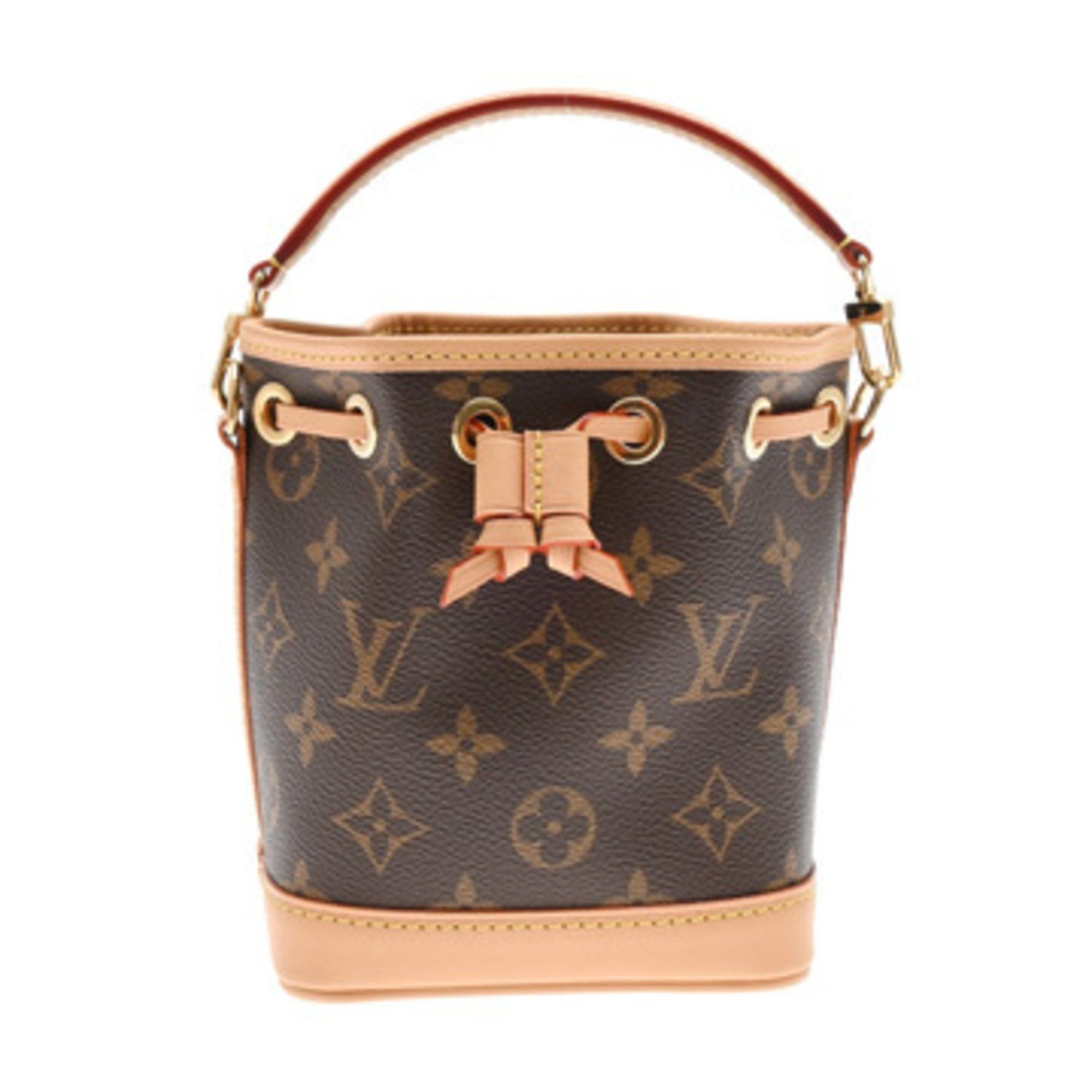 Louis Vuitton Monogram Nano Noe 2Way Brown M81266 Women's Canvas Shoulder Bag Like New