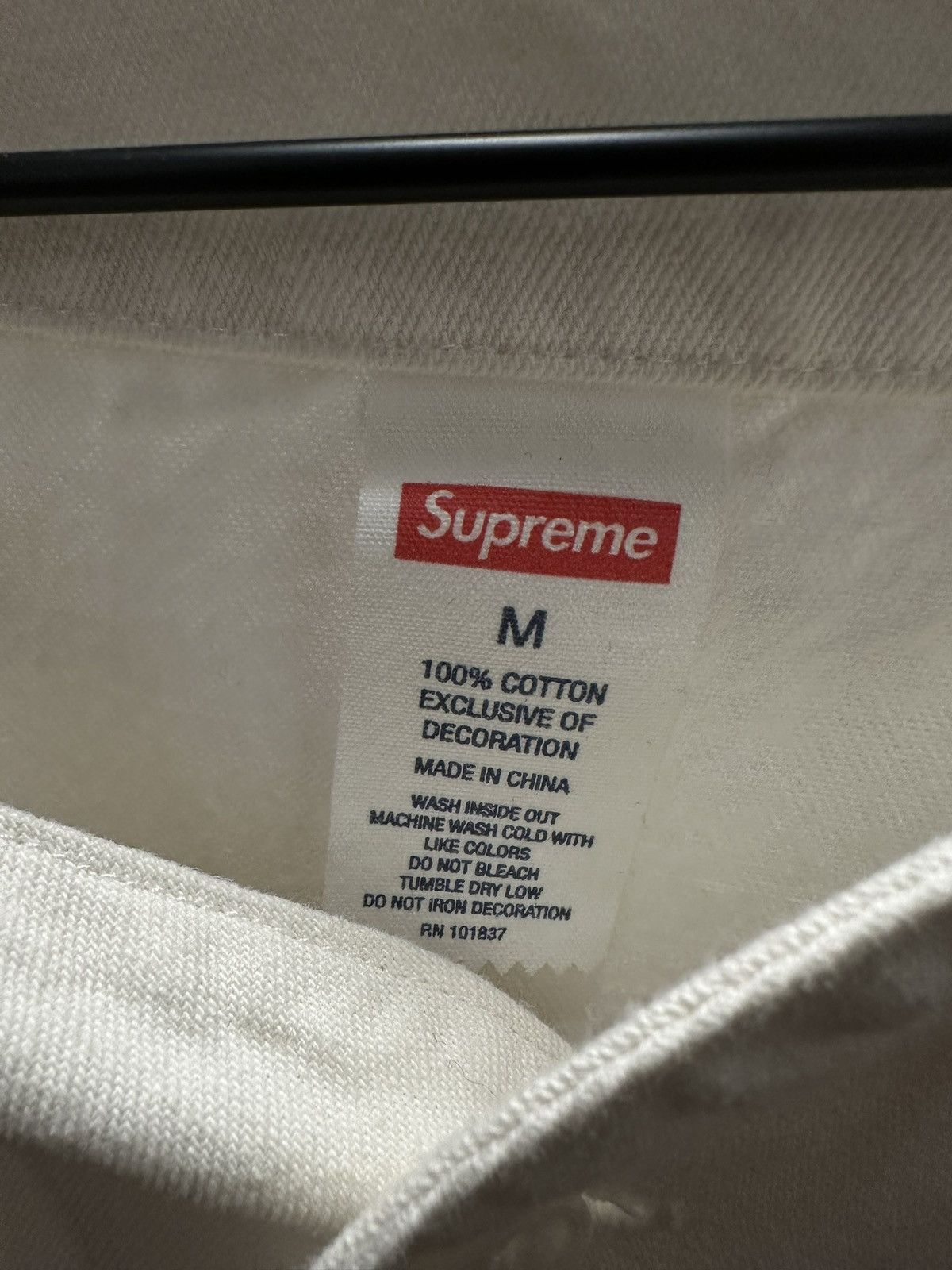Supreme SUPREME DENIM BASEBALL JERSEY (White) Size US M / EU 48-50 / 2 - 2 Thumbnail