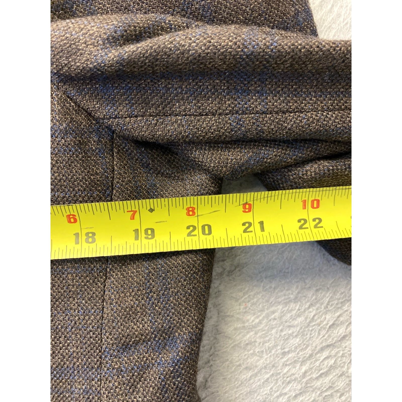 Jack Victor JACK VICTOR Sport Coat Brown Plaid Wool Unconstructed Regular Length Notch Lapel Slim Fit 40 S Men Jacket Coat/Outwear Size US XXS / EU 40 - 4 Thumbnail