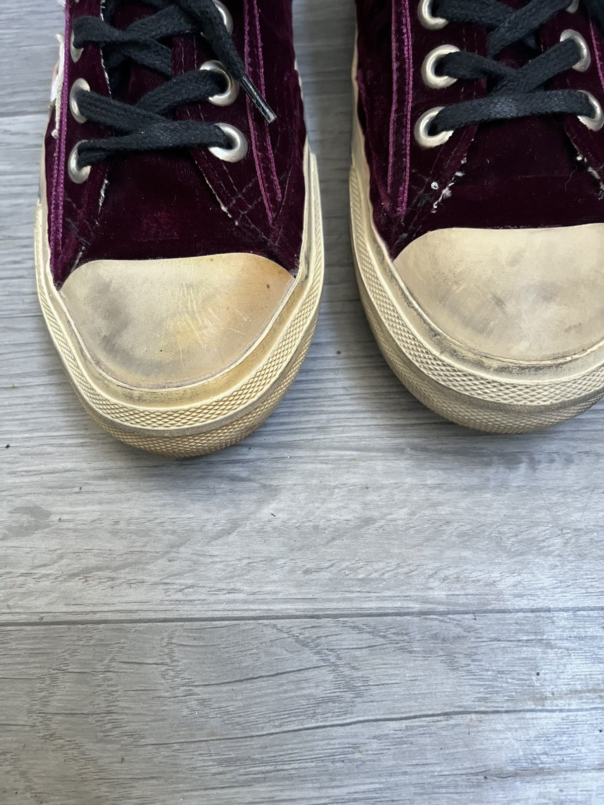 Golden Goose Golden star v-star velvet low top sneakers sz 39 Size US 9 / IT 39 - 4 Thumbnail