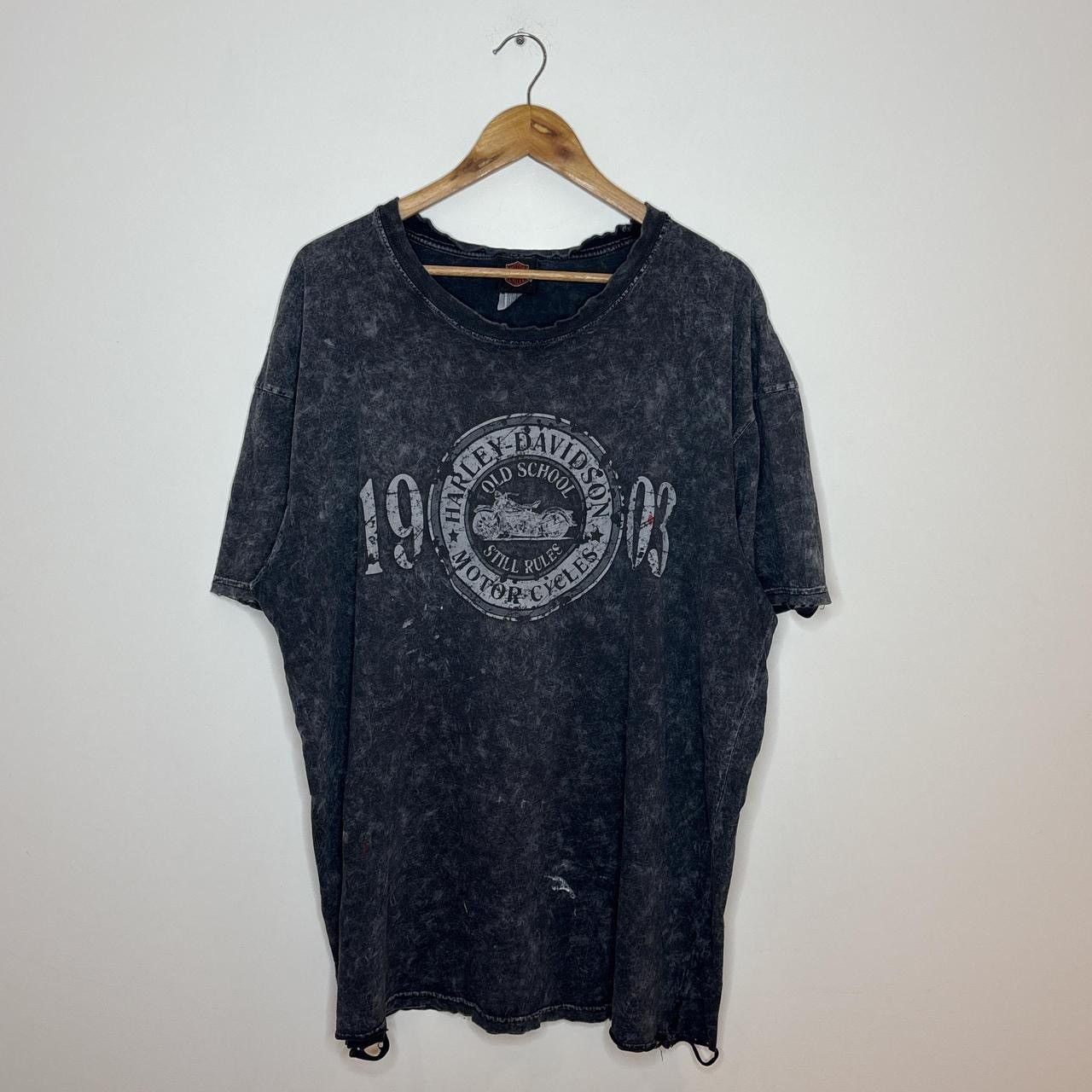 Harley Davidson Vintage Harley Davidson Distrsssed Tee Shirt Size US XXL / EU 58 / 5 - 1 Thumbnail