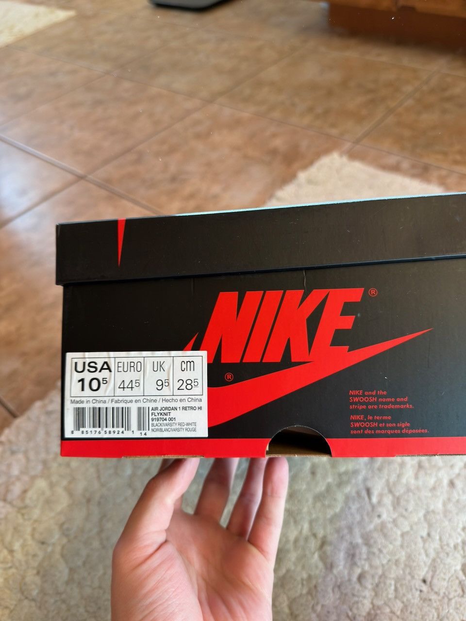 Jordan Brand Jordan 1 Retro High Flyknit Bred 919704-001 Size US 10.5 / EU 43-44 - 2 Thumbnail