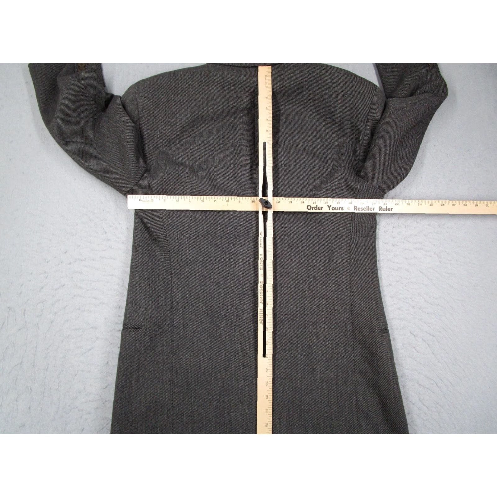 Giorgio Armani Giorgio Armani Blazer Mens 43R Gray Wool Le Collezioni Saks Fifth Avenue Italy Size 46R - 7 Thumbnail