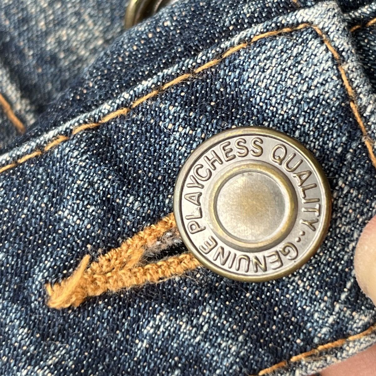 Tornado Mart PLAYCHESS JAPANESE BRAND LACE UP Y2K VINTAGE FLARED DENIM Size 30" / US 8 / IT 44 - 6 Thumbnail