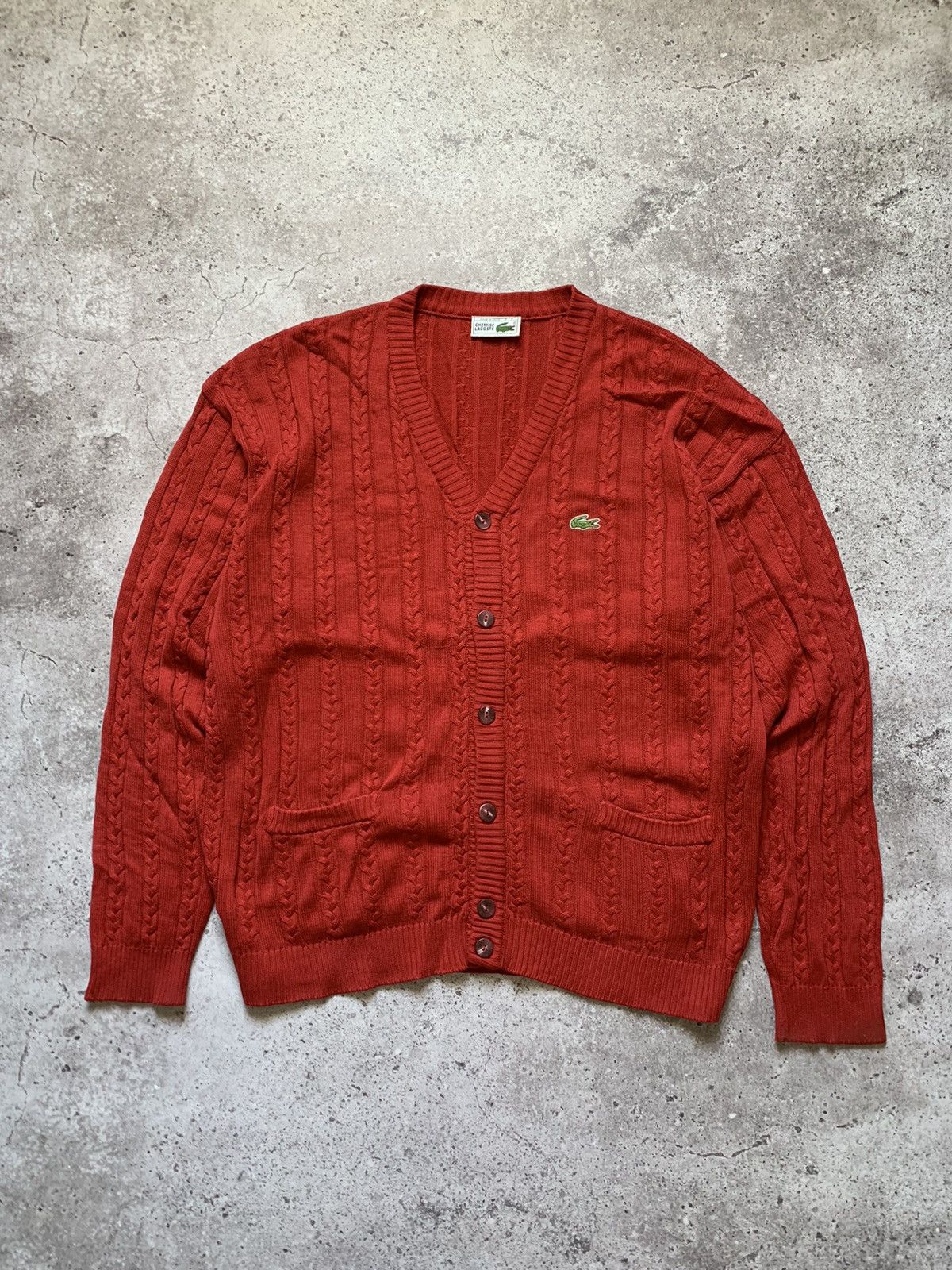 Lacoste × Vintage Vintage lactose cardigan Size US XL / EU 56 / 4 - 1 Thumbnail