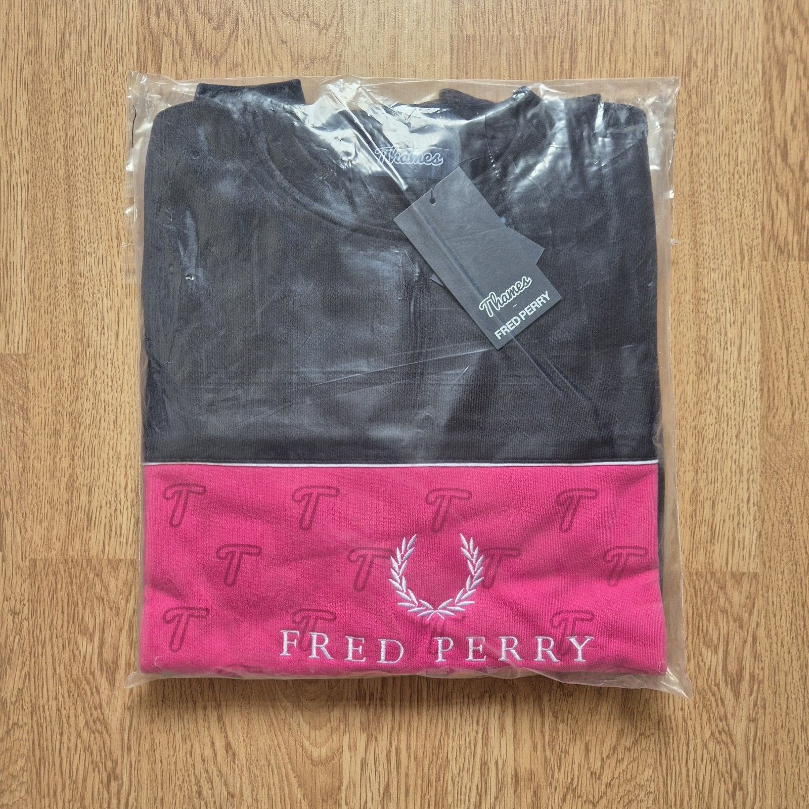 Thames Thames x Fred Perry Chest Panel Sweatshirt Black Medium SS19 Size US M / EU 48-50 / 2 - 5 Thumbnail