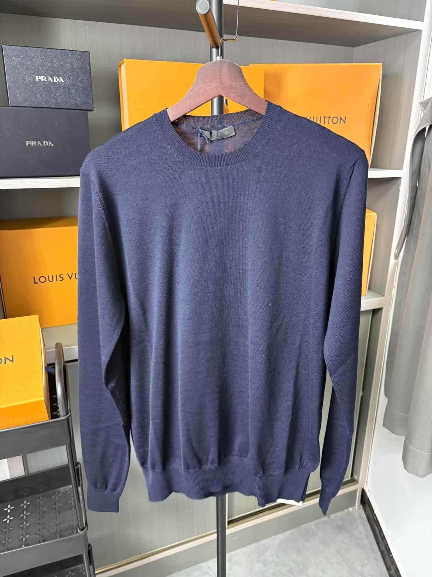 Prada Prada Wool Blue Sweater 48 Men Size US XL / EU 56 / 4 - 1 Thumbnail